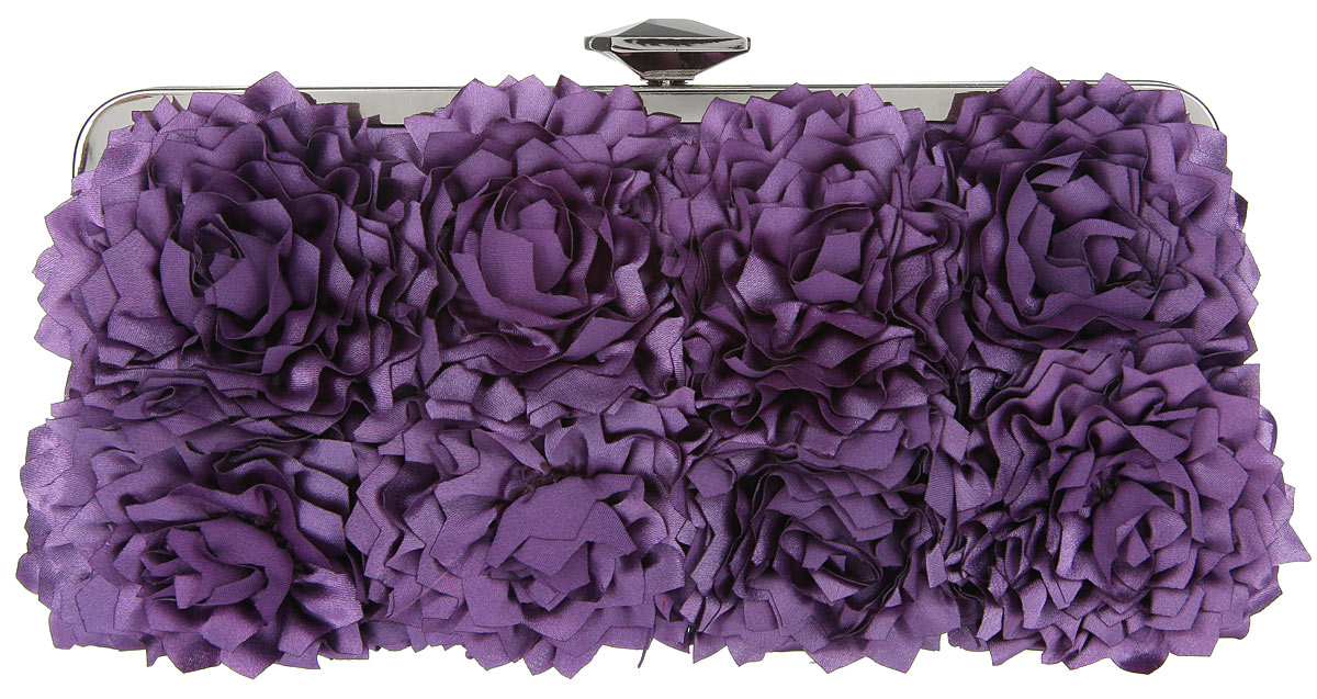 Клатч Fabretti, цвет: фиолетовый. WL8694WL8694-purple Клатч Fabretti, цвет: фиолетовый. WL8694WL8694-purpleЭлегантный вечерний клатч Fabretti выполнен из полиэстера. Клатч оформлен кокетливыми цветками из полиэстера. Изделие содержит одно отделение и закрывается на рамочный замок, который оформлен граненым кристаллом. Внутри расположен накладной карман. Клатч оснащен укороченным наплечным ремнем-цепочкой. Клатч Fabretti прекрасно завершит ваш праздничный образ.