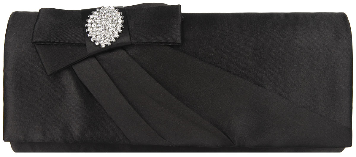 Клатч Fabretti, цвет: черный. WD70923-67WD70923-67-black Клатч Fabretti, цвет: черный. WD70923-67WD70923-67-blackЭлегантный вечерний клатч Fabretti выполнен из полиэстера. Клатч оформлен кокетливым бантиком, который дополнен сверкающими кристаллами. Изделие содержит одно отделение и закрывается клапаном на магнитную кнопку. Внутри расположен накладной карман. Клатч оснащен укороченным наплечным ремнем-цепочкой. Клатч Fabretti прекрасно завершит ваш праздничный образ.