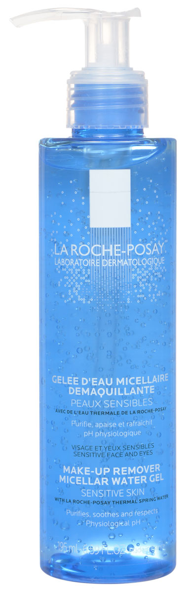 La Roche-Posay Мицелярный гель для снятия макияжа Physiological Cleansers, очищающий, для чувствительной кожи, 200 мл17169721 La Roche-Posay Мицелярный гель для снятия макияжа Physiological Cleansers, очищающий, для чувствительной кожи, 200 мл17169721Мицеллярный гель от La Roche-Posay Physiological Cleansers разработан специально для чувствительной кожи лица на основе Термальной воды La Roche-Posay. Очищает, успокаивает и освежает кожу лица и глаз. В его состав входят специально отобранные очищающие компоненты, обеспечивающие высокую переносимость средства. Подходит для снятия макияжа с глаз. Не содержит мыла, спирта, красителей и парабенов. Физиологический уровень pH. Товар сертифицирован.