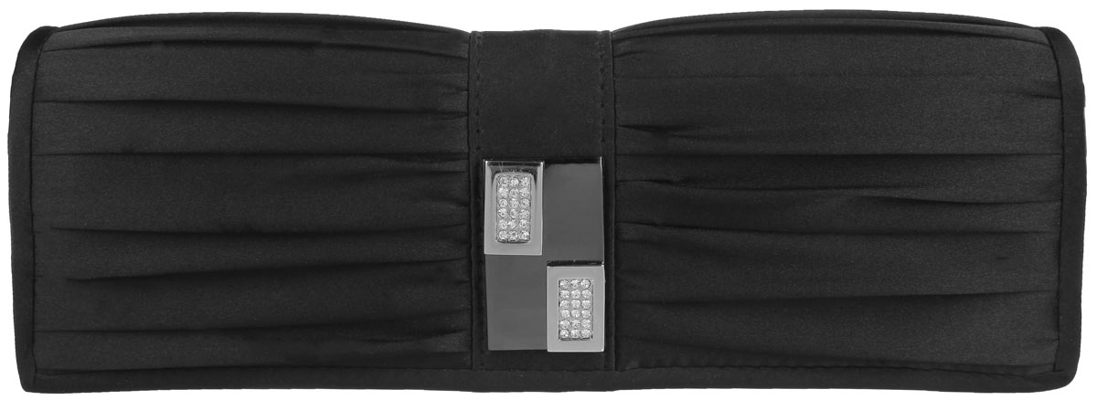 Клатч Fabretti, цвет: черный. W10264W10264-black Клатч Fabretti, цвет: черный. W10264W10264-blackЭлегантный вечерний клатч Fabretti выполнен из полиэстера. Клатч оформлен оригинальным элементом из стали, который дополнен сверкающими стразами. Изделие содержит одно отделение и закрывается клапаном на магнитную кнопку. Внутри расположен накладной карман. Клатч оснащен укороченным наплечным ремнем-цепочкой. Клатч Fabretti прекрасно завершит ваш праздничный образ.