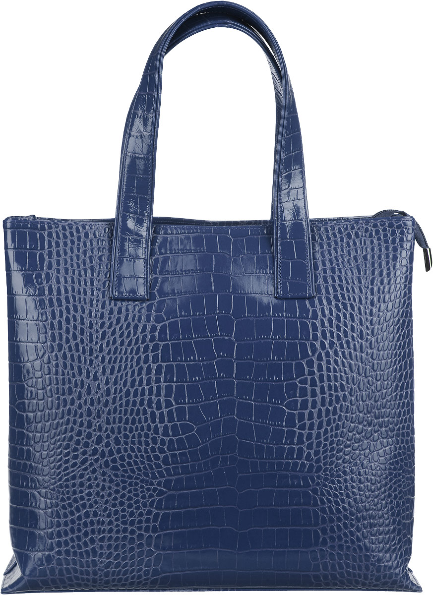 Сумка женская Fabula Croco Nile, цвет: синий. S.20/1.KRS.20/1.KR Сумка женская Fabula Croco Nile, цвет: синий. S.20/1.KRS.20/1.KRСтильная сумка Fabula Croco Nile, выполнена из натуральной кожи и оформлена тиснением под рептилию. Изделие содержит одно основное отделение, которое закрывается на застежку- молнию. Внутри сумки размещены: карман-средник на застежке-молнии и два накладных кармана. Сумка оснащена двумя практичными ручками. Яркий аксессуар позволит вам завершить образ и быть неотразимой.