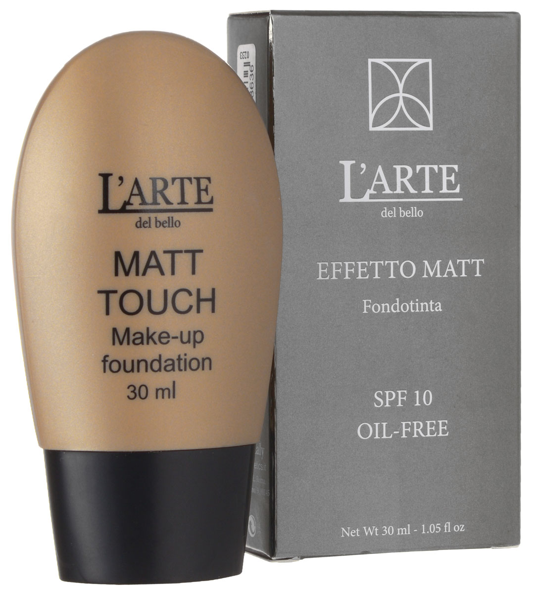 Larte del bello Тональный крем Effetto Matt, тон 02 Слоновая кость, 30 мл2102 Larte del bello Тональный крем Effetto Matt, тон 02 Слоновая кость, 30 мл2102Тональный крем от Larte del bello Effetto Matt предназначен для нормальной, смешанной и особо требовательной кожи. Средство создано на основе суперинновационной формулы, имеющей кремовую легкую текстуру, которая, благодаря волшебному взаимодействию жидких компонентов и ультралегких пудровых частиц, превращается в невесомый слой пудры при контакте с теплом кожи. Ультракомфортный, устойчивый к влаге крем держится весь день, гарантируя такую интенсивность покрытия, которая необходима коже. Фильтры UV-A и UV-B (SPF10) и витамин Е, который имеет энергетическое действие для кожи, предотвращают старение кожи. В состав крема входит очень полезное вещество, являющееся витамином группы В, - лецитин. Все клетки организма нуждаются в лецитине, который помогает вырабатывать энергию и способствует лучшему проникновению в кожу других веществ. Без минеральных масел. Товар сертифицирован.