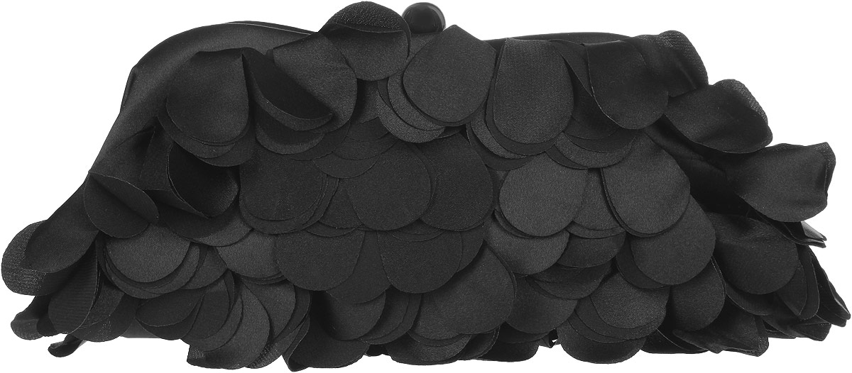 Клатч Fabretti, цвет: черный. WL8478-1WL8478-1 black Клатч Fabretti, цвет: черный. WL8478-1WL8478-1 blackЭлегантный вечерний клатч Fabretti выполнен из полиэстера. Лицевая сторона изделия оформлена оригинальными нашивками из полиэстера в форме лепестков. Изделие содержит одно отделение и закрывается на рамочный замок. Внутри расположен накладной карман. Клатч оснащен укороченным наплечным ремнем-цепочкой. Клатч Fabretti прекрасно завершит ваш праздничный образ.
