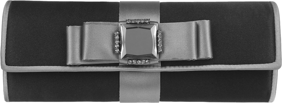 Клатч Fabretti, цвет: черный, серый. WL70954-5WL70954-5-black/grey Клатч Fabretti, цвет: черный, серый. WL70954-5WL70954-5-black/greyЭлегантный вечерний клатч Fabretti выполнен из полиэстера. Изделие оформлено кокетливым бантиком, который дополнен оригинальным элементом с кристаллами. Изделие содержит одно отделение и закрывается клапаном на магнитную кнопку. Внутри расположен накладной карман. Клатч оснащен укороченным наплечным ремнем-цепочкой. Клатч Fabretti прекрасно завершит ваш праздничный образ.