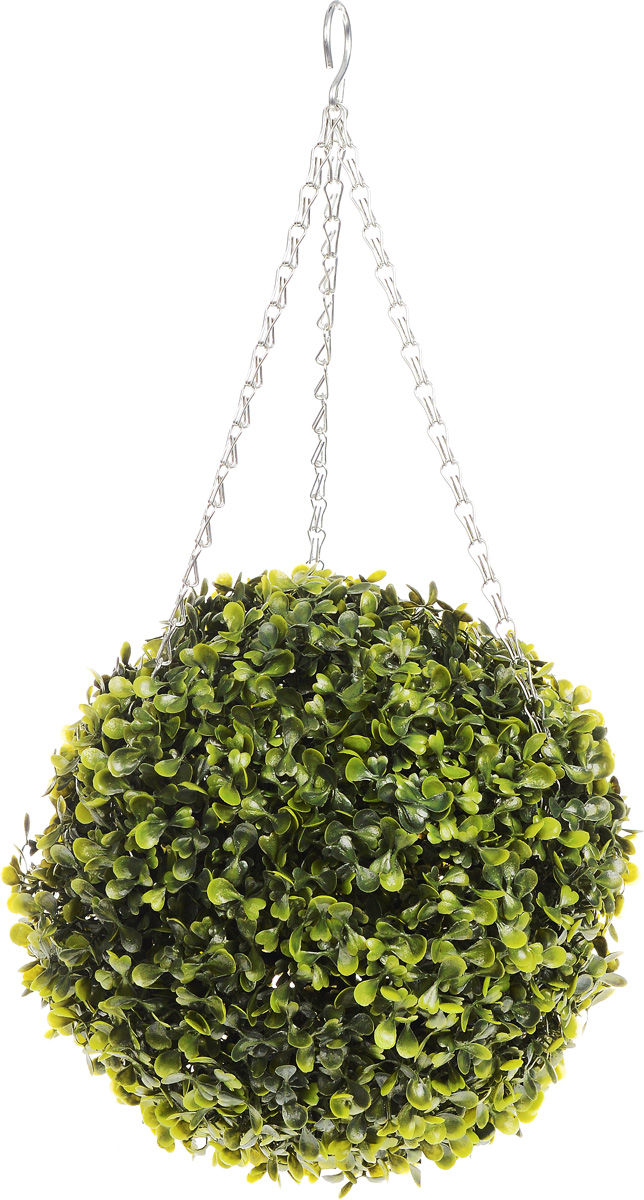 Искусственное растение Gardman Topiary Ball, с лампочками, цвет: зеленый, диаметр 26 см02825XS Искусственное растение Gardman Topiary Ball, с лампочками, цвет: зеленый, диаметр 26 см02825XSИскусственное растение Gardman Topiary Ball выполнено из пластика в виде шара. К растению прикреплены три цепочки с крючком, за который его можно повесить в любое место. Также растение можно поместить в горшок. Изделие украшено гирляндой с 20 светодиодными лампочками. Пуль управление питается от 3 батареек типа АА (не входят в комплект). Растение устойчиво к воздействиям внешней среды, таким как влажность, солнце, перепады температуры, не выцветает со временем. Искусственное растение Gardman Topiary Ball великолепно украсит интерьер офиса, дома или сада. Диаметр шара: 26 см. Длина цепочки: 34 см.