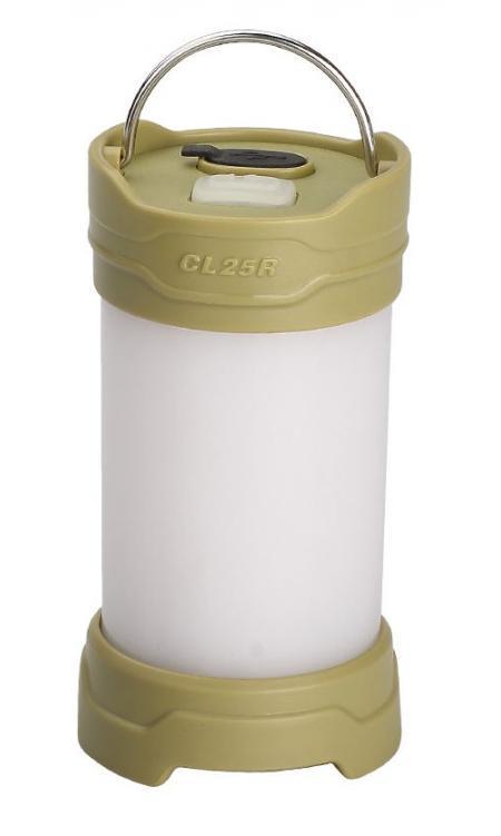 Фонарь кемпинговый Fenix CL25R оливковыйCL25RG Фонарь кемпинговый Fenix CL25R оливковыйCL25RGФонарь Fenix CL25R предназначен для освещения территории кемпинга. Поэтому он производит мягкий, не ослепляющий свет, который свободно распространяется сразу во все стороны от фонаря. Максимально возможная яркости - 350 люмен. В таком режиме освещается пространство диаметром 25 м. Однако для того, чтобы пользователи могли подобрать оптимальный вариант освещения, Fenix CL25R работает еще в трех режимах освещения белым светом - с яркостью 200 люмен, 50 люмен и 0.8 люмен. Последний режим называется Moonlight и подходит для подсвечивания внутреннего пространства палатки. В дополнение к перечисленным режимам, Fenix CL25R может предложить еще два, в работе которых задействованы светодиоды красного цвета. Яркость освещения в каждом из них составляет 1,5 люмена. Первый режим дает постоянный красный свет и также подходит в качестве внутреннего освещения палатки, а второй - мигающий и предназначенный для подачи сигналов. Время работы фонаря до замены элемента питания зависит как от...