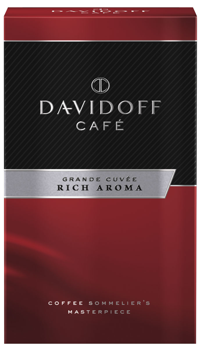 Davidoff Rich кофе молотый, 250 г4898 Davidoff Rich кофе молотый, 250 г4898Кофе Davidoff Cafe Grande Cuvee - это истинный шедевр кофейного искусства, созданный сомелье Davidoff Cafe. Для создания этих совершенных кофейных композиций используются только специально отобранные зерна сорта Арабика. Безупречное качество этого кофе покорит самых искушенных ценителей. Davidoff Cafe Rich Aroma - это восхитительное сочетание насыщенного вкуса с элегантной кислинкой, дополненное пикантными, легкими фруктовыми нотками.