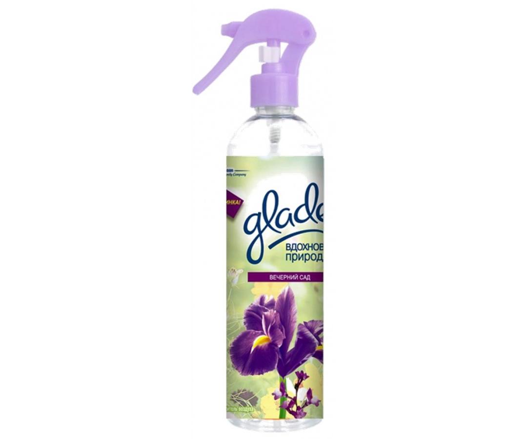 Освежитель воздуха Glade Вдохновение природы. Вечерний сад, эффект свежести для воздуха и тканей, 405 мл658924 Освежитель воздуха Glade Вдохновение природы. Вечерний сад, эффект свежести для воздуха и тканей, 405 мл658924Не содержит химических газов-пропеллентов и безвреден для большинства тканей.Вы видите,что используете благодаря современной прозрачной упаковке.Маленький размер частич аэрозоля позволяет аромату дольше витать в воздухе.