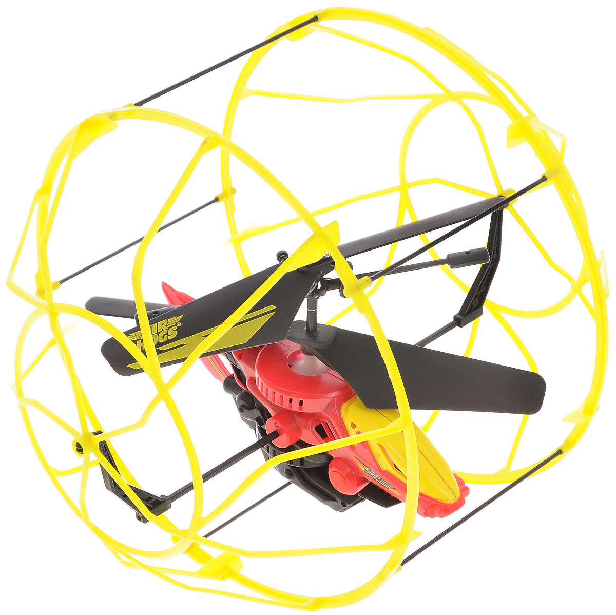 Air Hogs Вертолет на радиоуправлении Roller Copter цвет желтый красный44501_желтый Air Hogs Вертолет на радиоуправлении Roller Copter цвет желтый красный44501_желтыйВертолет в клетке - очередное чудо техники от AirHogs. Этот уникальный вертолет защищен наружной клеткой, которая создает барьер между ним и поверхностью или предметами. Клетка вращается вокруг вертолета, что позволяет ему будто бы забираться на стену. Модель хорошо подойдет новичкам в управлении вертолетами, с помощью которой они будут практиковаться с минимальными повреждениями игрушки. Питание игрушки осуществляется с помощью литий-полимерного аккумулятора с напряжением 3,7 В. Время зарядки - около 30 минут. Для работы пульта необходимо докупить 6 батареек типа АА (не входят в комплект).