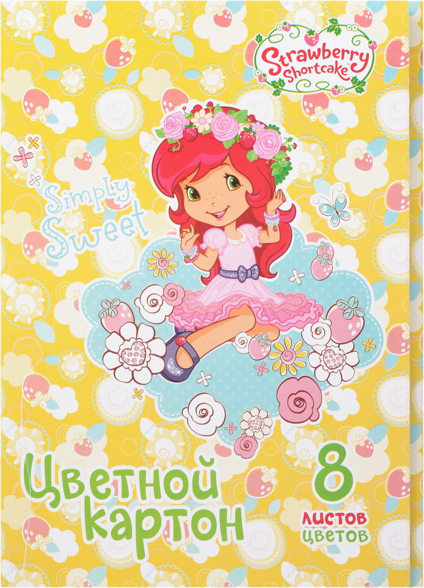 Action! Набор цветного картона Strawberry Shortcake 16 листовSW-cc-8/8_девочка с венком Action! Набор цветного картона Strawberry Shortcake 16 листовSW-cc-8/8_девочка с венкомНабор цветного картона Action!: Strawberry Shortcake позволит создавать всевозможные аппликации и поделки. Набор включает 16 листов одностороннего цветного картона формата А4 из 8-ми цветов (желтый, красный, зеленый, синий, оранжевый, белый, коричневый, черный). Создание поделок из цветного картона позволяет ребенку развивать творческие способности, кроме того, это увлекательный досуг. Набор упакован в картонную папку с изображением Strawberry Shortcake.