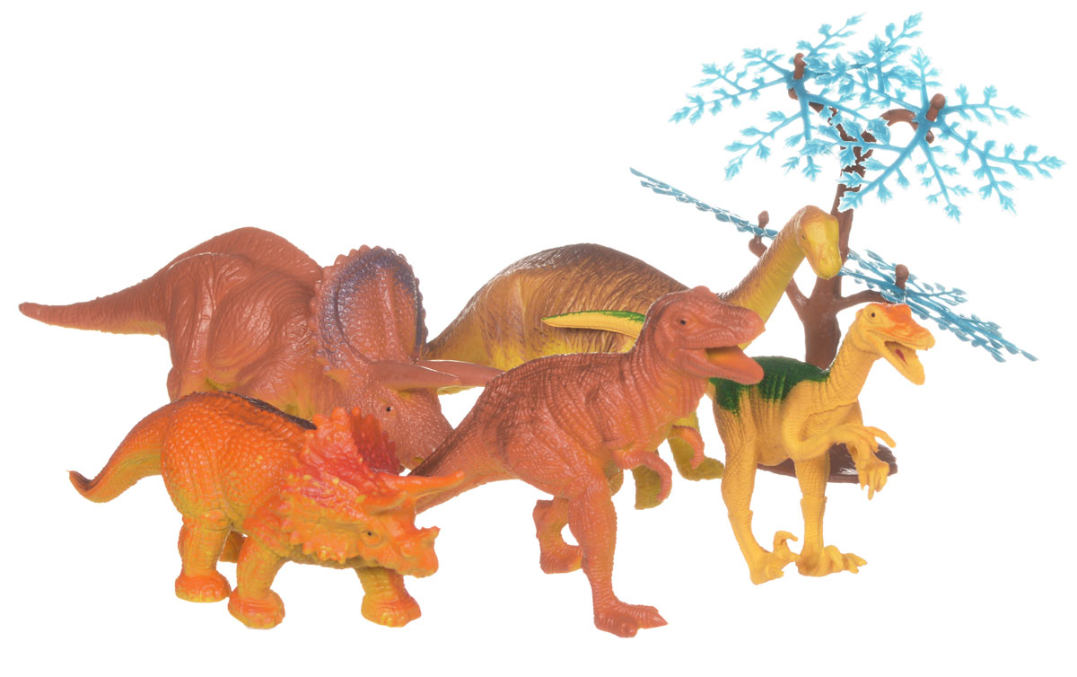 Megasaurs Набор фигурок Динозавры цвет коричневый оранжевый 5 штSV10690_коричневый, оранжевый Megasaurs Набор фигурок Динозавры цвет коричневый оранжевый 5 штSV10690_коричневый, оранжевыйВ набор входят 5 различных фигурок динозавров и одно дерево, с которыми можно разыграть разнообразные игровые сюжеты, связанные с этим периодом, в котором жили одни динозавры. Фигурки изготовлены из высококачественных нетоксичных материалов, абсолютно безопасных для вашего малыша. Тема эпохи динозавров никогда не останется в прошлом! Каждый ребенок, так или иначе, интересовался этим доисторическим миром и мечтал о своем собственном динозавре. Удивительные фигурки динозавров с высокой детализацией и тщательной проработкой элементов не оставят равнодушным ни одного ребенка. Ваш ребенок часами будет играть с такой игрушкой, придумывая различные истории.
