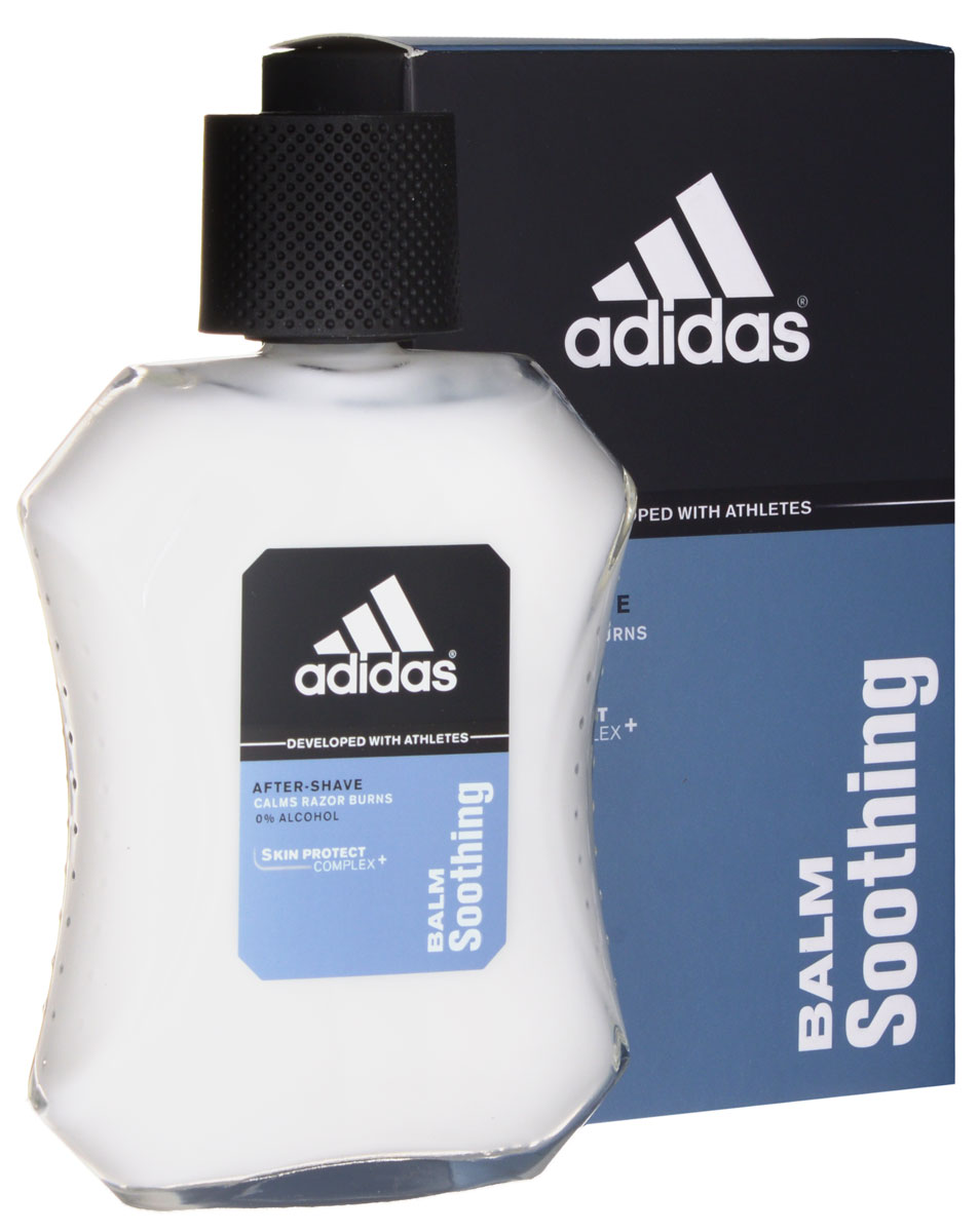 Adidas Balm Soothing. Бальзам после бритья, успокаивающий, 100 мл3400108113 Adidas Balm Soothing. Бальзам после бритья, успокаивающий, 100 мл3400108113Успокаивающий бальзам после бритья Adidas Balm Soothing предназначен для чувствительной кожи. Снимает раздражение и заживляет мелкие порезы. Обогащен запатентованной активной клеточной системой Cellular Active System, которая защищает Вашу кожу от преждевременного старения возникающего под воздействием свободных радикалов. Содержит провитамин аллантоин, который смягчает чувствительную кожу и придает комфорт. Легкая текстура идеально впитывается. Не содержит спирт. Дерматологически проверен. Уважаемые клиенты! Обращаем ваше внимание на допустимые незначительные изменения в дизайне - некоторые детали товара могут отличаться от товара, изображенного на фотографии.
