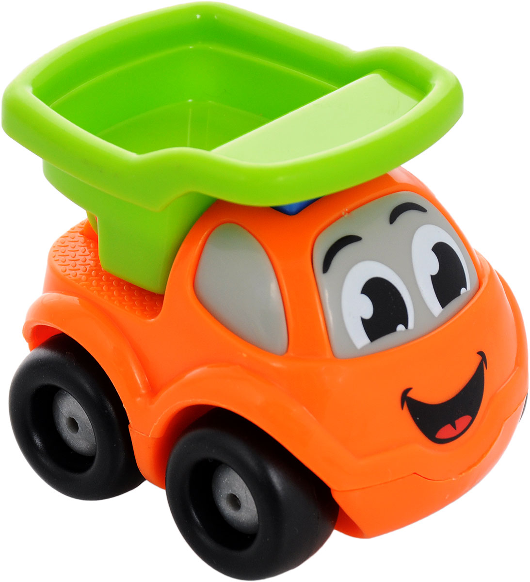 Smoby Машинка Vroom Planet цвет оранжевый салатовый211257_оранжево, салатовый Smoby Машинка Vroom Planet цвет оранжевый салатовый211257_оранжево, салатовыйМини-машинка Smoby Vroom Planet привлечет внимание вашего ребенка и надолго останется его любимой игрушкой. Плавные формы без острых углов, яркие цвета - все это выгодно выделяет эту игрушку из ряда подобных. Машинка в виде маленького самосвала, у которого поднимается кузов. Кабина машинки оформлена в виде лица - на лобовом стекле видны глазки, а на капоте - задорная улыбка. Машинка развивает концентрацию внимания, координацию движений, мелкую моторику рук, цветовое восприятие и воображение. Малыш будет часами играть с этой машинкой, придумывая разные истории.