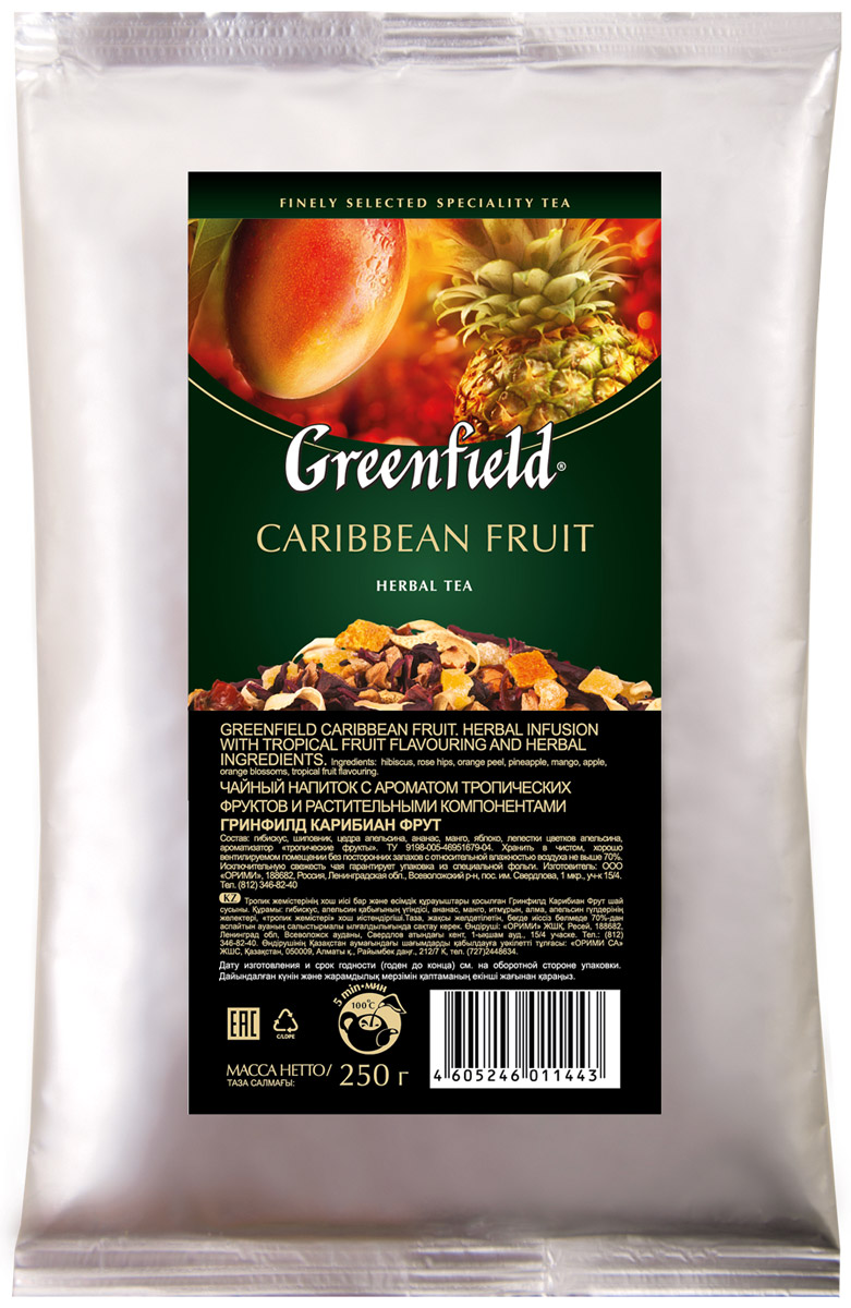 Greenfield Caribbean Fruit фруктовый листовой чай, 250 г Greenfield Caribbean Fruit фруктовый листовой чай, 250 г