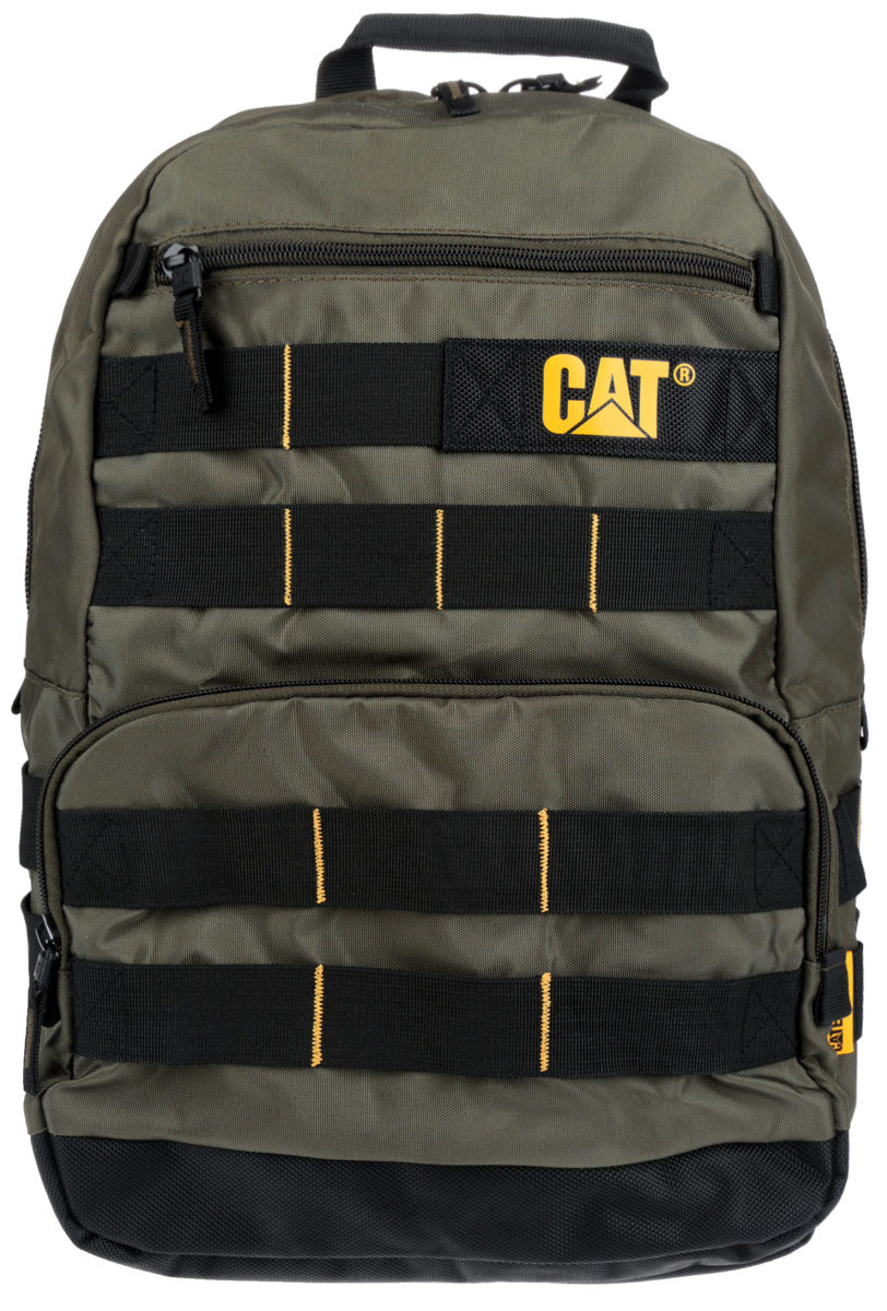 Рюкзак Caterpillar Trabajo, цвет: темно-зеленый, черный, 22 л83066-164 Рюкзак Caterpillar Trabajo, цвет: темно-зеленый, черный, 22 л83066-164Стильный рюкзак Caterpillar Trabajo изготовлен из полиэстера. Рюкзак имеет одно основное отделение, которое закрывается на застежку-молнию с двумя бегунками. Внутри имеется сетчатый карман на застежке-молнии и накладной открытый карман. Снаружи, на передней стенке находится прорезной карман на застежке-молнии и накладной открытый карман на застежке-молнии. Рюкзак оснащен удобными широкими лямками с мягкой подкладкой, которые регулируются по длине, и текстильной ручкой. Стильный рюкзак Caterpillar Trabajo станет незаменим для активных молодых людей.