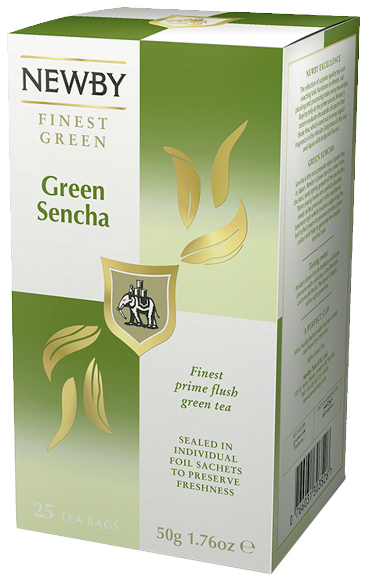Newby Green Sencha зеленый чай в пакетиках, 25 шт310080 Newby Green Sencha зеленый чай в пакетиках, 25 шт310080Традиционный китайский зеленый чай Newby Green Sencha собран ранней весной обладает свежим рисовым ароматом и станет вашим неизменным спутником в течение всего дня!