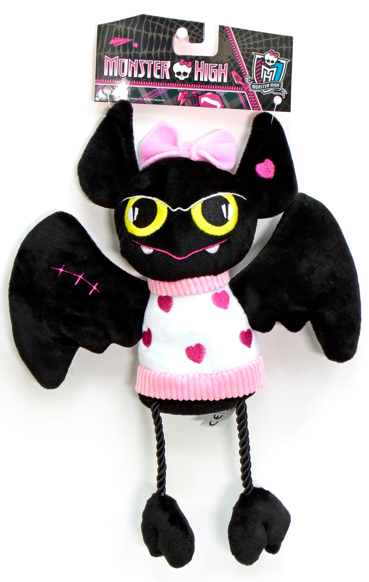 Monster High Плюшевый питомец - Летучая мышь Граф Великолепный, 23 смТ57418 Monster High Плюшевый питомец - Летучая мышь Граф Великолепный, 23 смТ57418Плюшевый питомец Летучая мышь Граф Великолепный - это питомец Дракулауры, дочки Дракулы, изготовлен из бархатистого плюша, с вышитой мордашкой, шуршалками внутри крылышек, с использованием разнофактурных материалов. Лапки из декоративного шнура. Размер в полный рост – 23 см. Зверушка очень приятна на ощупь!