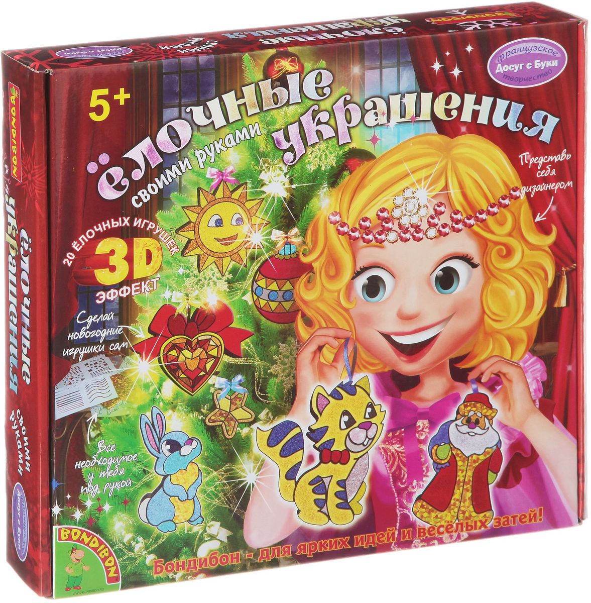 Bondibon Набор для росписи Елочные украшения с 3D эффектомВВ1218 Bondibon Набор для росписи Елочные украшения с 3D эффектомВВ1218С помощью набора Bondibon вы сможете создать свои собственные елочные игрушки! Как же интересно украсить елку не покупными украшениями, а сделанными собственными руками. В этом наборе вы найдете множество картинок, которые сможете превратить в настоящее произведение искусства. Используя металлизированные пленки разнообразных цветов и оттенков, вы окрасите понравившееся изображение в яркие цвета. А соединив обе половинки изображения, вы получите полноценную уникальную игрушку с 3D эффектом! Она станет незабываемым новогодним подарком для ваших друзей и близких.