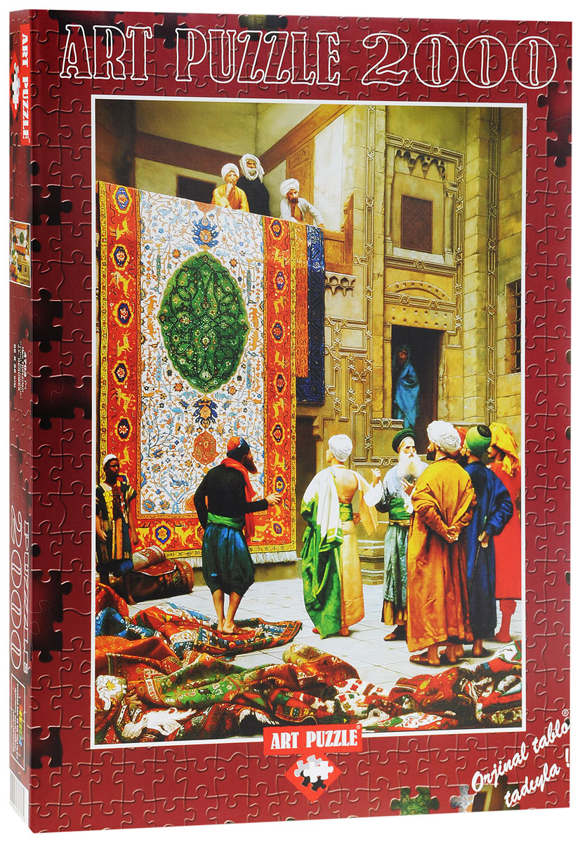 Art Puzzle Пазл Торговцы коврами4703 Art Puzzle Пазл Торговцы коврами4703Пазл Торговцы коврами, без сомнения, придется вам по душе. Собрав этот пазл, включающий в себя 2000 элементов, вы получите великолепную работу художника Геромеха. На собранном пазле вы увидите красочное изображение восточного базара с великолепными коврами. Этот пазл станет лучшим подарком как для юного художника, так и для взрослого ценителя искусства. Насыщенно яркое реалистичное изображение радует глаз, а процесс сборки становится приятным наслаждением, ведь детали арт-пазла аккуратны, а их сцепка прочна. Собирать пазл можно в компании друзей, в кругу семьи или в одиночестве, погрузившись в приятные воспоминания. Собранный пазл, вставленный в рамку, станет украшением любого интерьера и произведет неизгладимое впечатление на гостей и домочадцев.