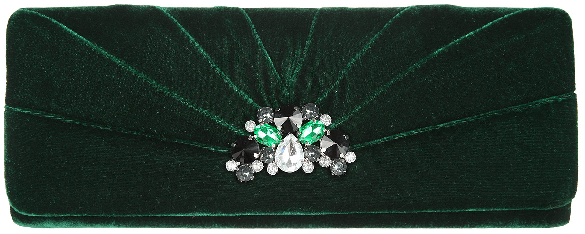 Клатч женский Eleganzza, цвет: темно-зеленый. ZZ-10118ZZ-10118 Клатч женский Eleganzza, цвет: темно-зеленый. ZZ-10118ZZ-10118Стильный женский клатч Eleganzza выполнен из бархатного текстиля. Изделие содержит одно отделение, закрывающееся на клапан с магнитными кнопками. Клапан оформлен декоративным элементом со вставками из стекла. Внутри имеется открытый накладной карман. Модель оснащена плечевым ремнем в виде цепочки. Роскошный клатч внесет элегантные нотки в ваш образ и подчеркнет ваше отменное чувство стиля.