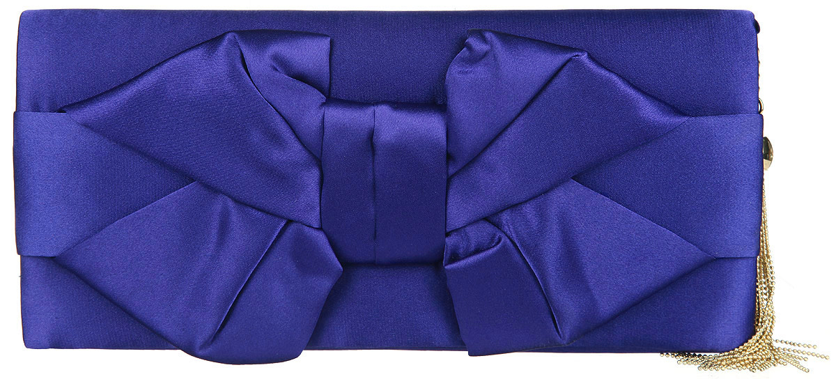 Клатч женский Eleganzza, цвет: синий. ZZ-13847-1ZZ-13847-1 Клатч женский Eleganzza, цвет: синий. ZZ-13847-1ZZ-13847-1Великолепный женский клатч Eleganzza выполнен из полиэстера. Изделие имеет одно основное отделение, внутри которого имеется открытый накладной карман. Закрывается клатч на клапан с магнитной кнопкой. Клапан оформлен декоративным текстильным бантом. Модель оснащена плечевым ремнем в виде цепочки. Клатч украшен металлическим брелоком. Роскошный клатч внесет элегантные нотки в ваш образ и подчеркнет ваше отменное чувство стиля.