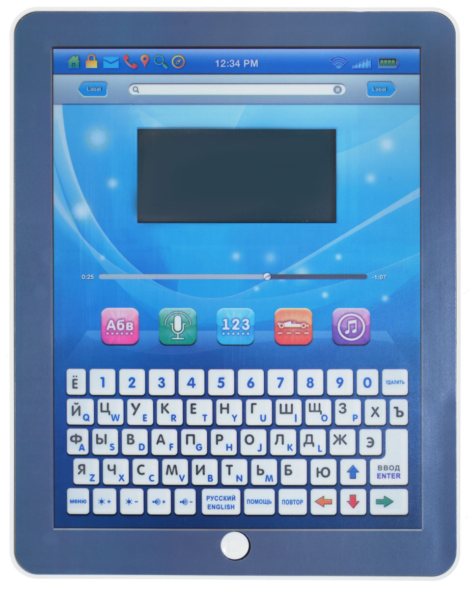Joy Toy Планшет обучающийA848-H05076 Joy Toy Планшет обучающийA848-H05076Обучающий русско-английский планшет Joy Toy – полезная и интересная игрушка, которая поможет ребенку в легкой игровой форме получить начальные знания. С помощью планшета Joy Toy ребенок сможет выучить русские и английские буквы, азы письма, цифры, времена года, дни недели и многое другое. Планшет работает от встроенного аккумулятора, имеет цветной ЖК экран, 35 различных функций обучения, 11 увлекательных игр и музыкальную шкатулку: - Урок русского/английского языка: учим буквы, находим букву, расставляем буквы в алфавитном порядке, учим слова, вставляем пропущенную букву, убираем лишнюю букву, собираем слово, пишем слово, учим слова- синонимы и слова-антонимы, печатаем на скорость. - Урок математики: учим цифры, сложение, вычитание, умножение, деление, сравниваем цифры, считаем фигурки. - Игры: Поймай мышонка, Звездные войны, Гонки, Парные фигурки, Поверни фигурку, Фокус-покус, Лабиринт, Змейка, Пирамидки, Крестики-нолики, Тетрис. - Музыка: пианино,...