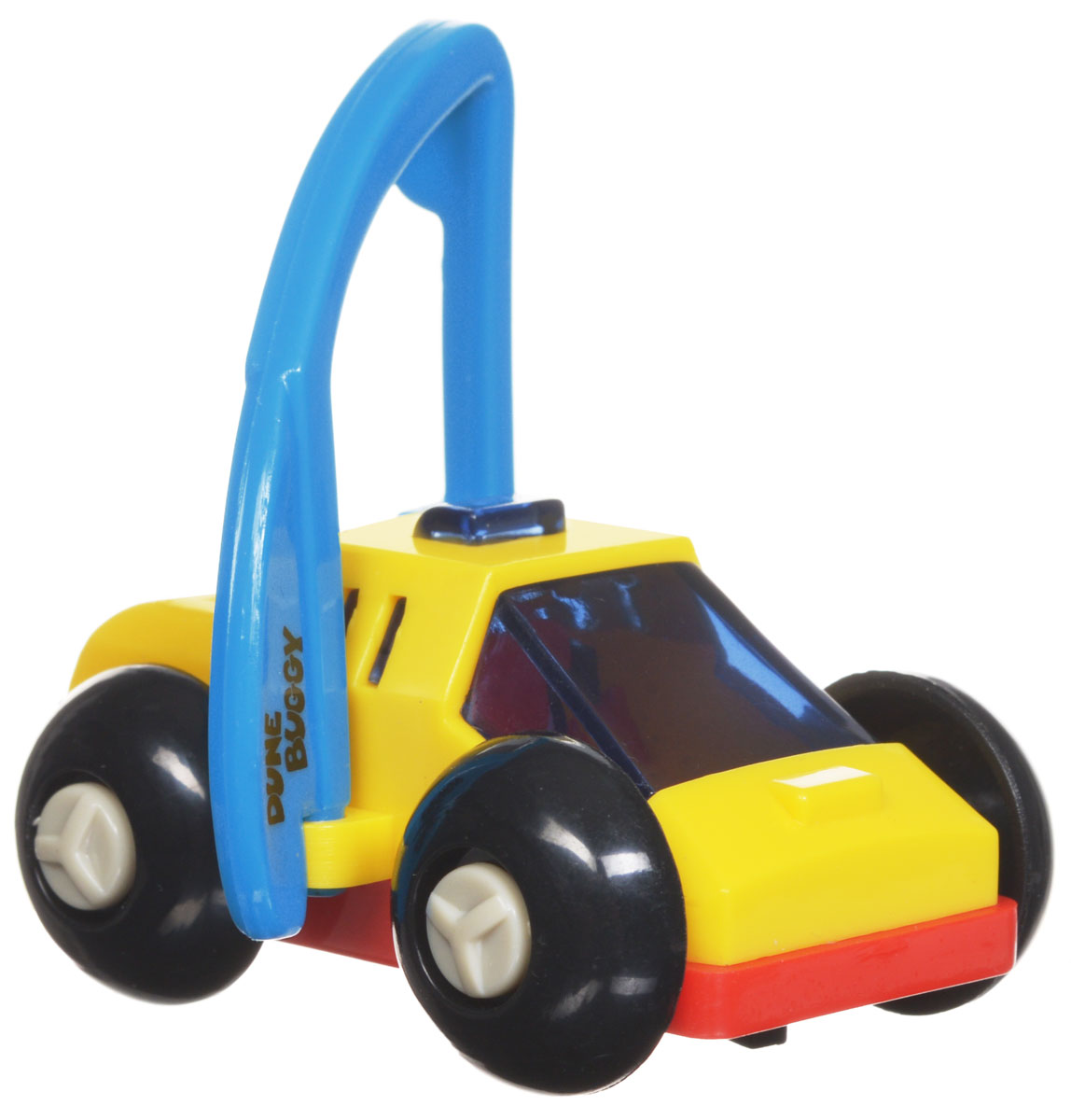 Hans Игрушка заводная Багги цвет желтый красный голубой2K-62BD Hans Игрушка заводная Багги цвет желтый красный голубой2K-62BDИгрушка Hans Багги привлечет внимание вашего малыша и не позволит ему скучать! Выполненная из безопасного пластика, игрушка представляет собой забавную машинку. Игрушка имеет механический завод. Для запуска, придерживая колеса, поверните заводной ключ по часовой стрелке до упора. Установите игрушку на поверхность, и она поедет вперед, также во время движения машинка поднимается на задние колеса. Заводная игрушка Hans Багги поможет ребенку в развитии воображения, мелкой моторики рук, концентрации внимания и цветового восприятия.