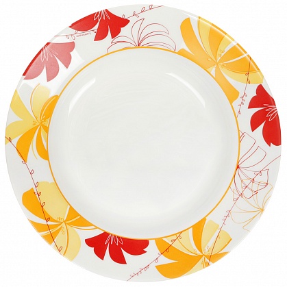 Тарелка Luminarc Romane Yellow, диаметр 22 смJ2719 Тарелка Luminarc Romane Yellow, диаметр 22 смJ2719Тарелка Luminarc Romane Yellow выполнена из ударопрочного стекла и украшена изображением цветов. Она прекрасно впишется в интерьер вашей кухни и станет достойным дополнением к кухонному инвентарю. Тарелка Luminarc Romane Yellow подчеркнет прекрасный вкус хозяйки и станет отличным подарком. Диаметр тарелки (по верхнему краю): 22 см.