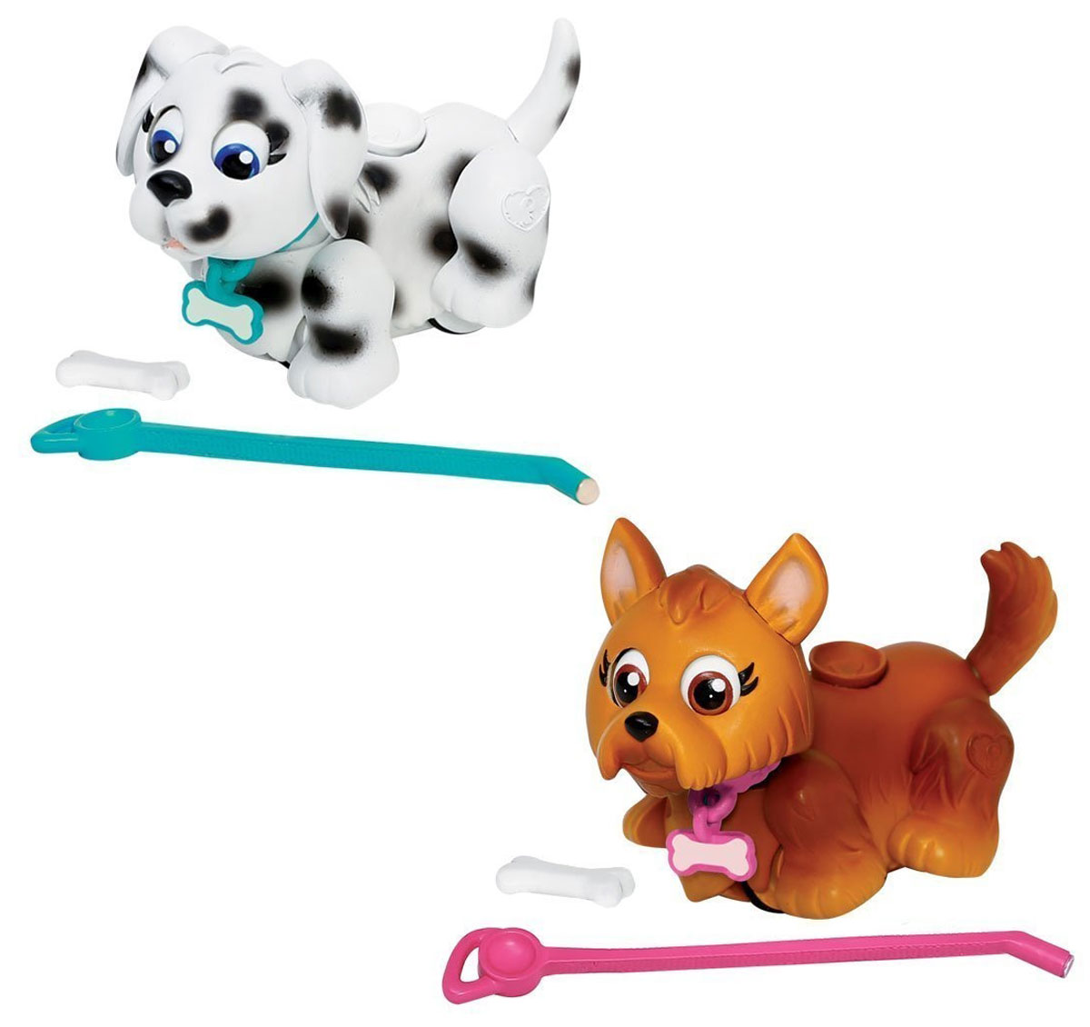 Pet Club Parade Игровой набор Собачки Далматинец и Йоркширский терьер18548_далматин Pet Club Parade Игровой набор Собачки Далматинец и Йоркширский терьер18548_далматинИгровой набор Собачки привлечет внимание вашего малыша и подарит много часов, посвященных игре с ней. В комплект входят две собачки, далматинец и йоркширский терьер, поводки для них и косточки. Щенки забавно двигают лапками и головой при ходьбе. При желании можно присоединить специальный поводок к ошейнику. На спинке расположен джойстик, с помощью которого можно управлять головой, хвостиком и глазами собачек. Щенок может взаимодействовать с аксессуарами. Например, благодаря встроенным магнитам, подбирать косточку, или следовать ней. На ошейнике собачки есть бирка в виде косточки, на которой можно написать имя своего любимца!