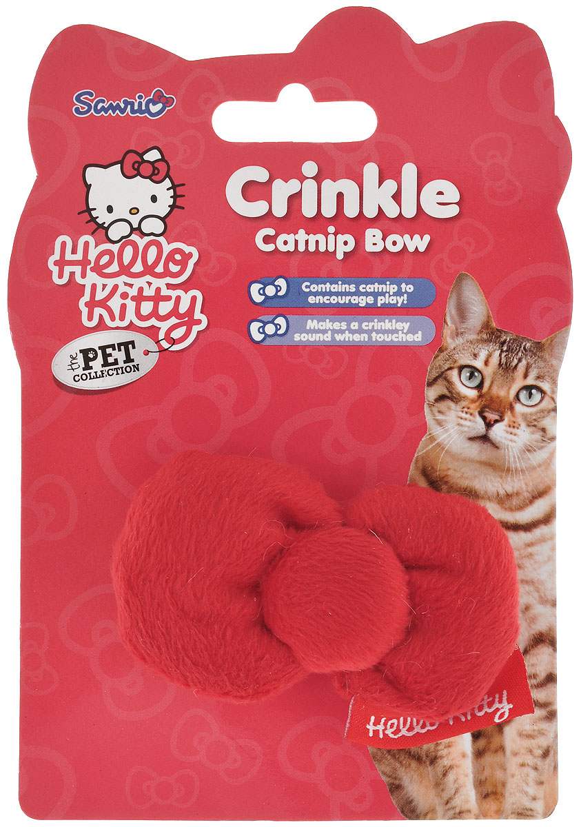 Игрушка для кошек Hello Kitty Бантик6010 Игрушка для кошек Hello Kitty Бантик6010Игрушка для кошек Hello Kitty Бантик обязательно понравится вашему питомцу. Игрушка выполнена из мехового текстиля в виде красного бантика. Бантик наполнен кошачьей мятой, для привлечения внимания кошки. При игре издает шуршащий звук. Такая игрушка обязательно придется по душе вашей пушистой любимице.