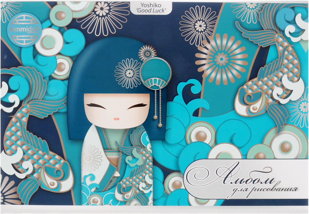 Kimmidoll Альбом для рисования Yoshiko Good Luck 40 листовKD21/2_бирюзовый Kimmidoll Альбом для рисования Yoshiko Good Luck 40 листовKD21/2_бирюзовыйАльбом для рисования Kimmidoll Yoshiko Good Luck непременно порадует маленького художника и вдохновит его на творчество. Альбом изготовлен из белоснежной плотной бумаги с яркой обложкой из мелованного картона. В альбоме 40 листов. Высокое качество бумаги позволяет рисовать в альбоме карандашами, фломастерами, акварельными и гуашевыми красками. В процессе рисования малыши тренируют мелкую моторику рук, становятся более организованными и усидчивыми.