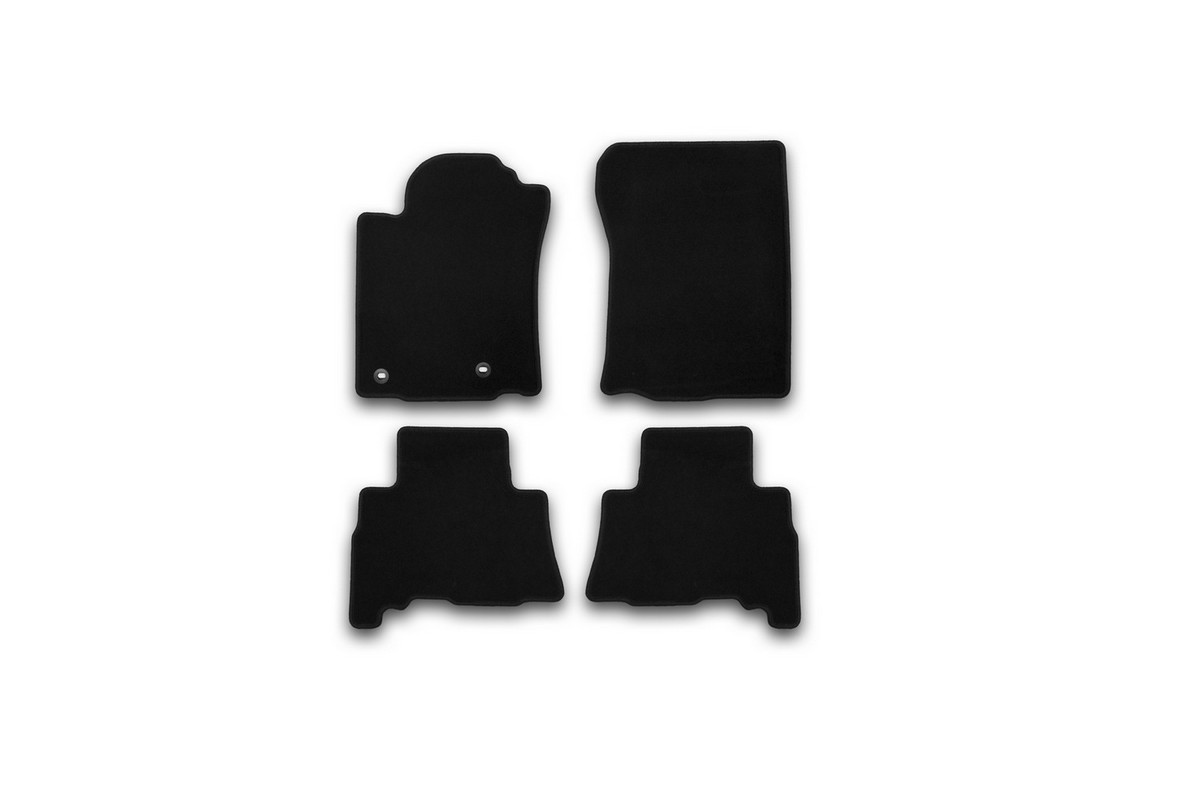Набор автомобильных ковриков Klever для Toyota Land Cruiser 150 2013-2015, 2015-, 5 мест, внедорожник, в салон, 4 шт. KVR01482901200kKVR01482901200k Набор автомобильных ковриков Klever для Toyota Land Cruiser 150 2013-2015, 2015-, 5 мест, внедорожник, в салон, 4 шт. KVR01482901200kKVR01482901200kНабор автомобильных ковриков Klever, изготовленный из текстиля, состоит из 4 ковриков, которые учитывают все особенности каждой модели автомобиля и полностью повторяют контуры пола. Текстильные автомобильные коврики для салона произведены из высококачественного материала, который держит форму, прочный и не пачкает обувь. Коврики в салон не только улучшат внешний вид салона вашего автомобиля, но и надежно уберегут его от пыли, грязи и сырости, а значит, защитят кузов от коррозии. Текстильные коврики для автомобиля мягкие и приятные, а их основа из вспененного полиуретана не пропускает влагу. Ковры для автомобилей надежно крепятся на полу и не скользят, что очень важно во время движения. Чистятся коврики очень просто: как при помощи автомобильного пылесоса, так и различными моющими средствами. Набор подходит для Toyota Land Cruiser 150, 5 мест, внедорожник 2013-2015, 2015 и позднее годов выпуска.