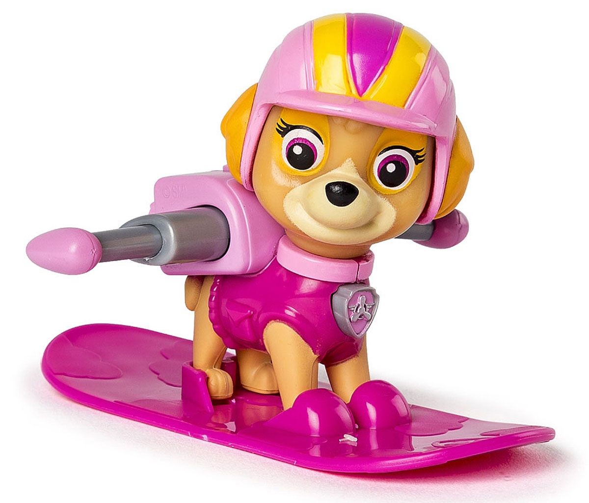 Paw Patrol Фигурка Skye со сноубордом16655_20070733 Paw Patrol Фигурка Skye со сноубордом16655_20070733Фигурка Paw Patrol Skye со сноубордом для маленьких поклонников мультсериала Щенячий патруль. Фигурка выполнена из прочного высококачественного пластика. Голова фигурки вращается. При нажатии на кнопку, расположенную на груди, из рюкзака выдвинутся крылья для полета. В комплекте с фигуркой идет сноуборд для Skye. Ваш малыш сможет часами играть с этой очаровательной фигуркой, разыгрывая сценки из мультфильма, или придумывая собственные истории.