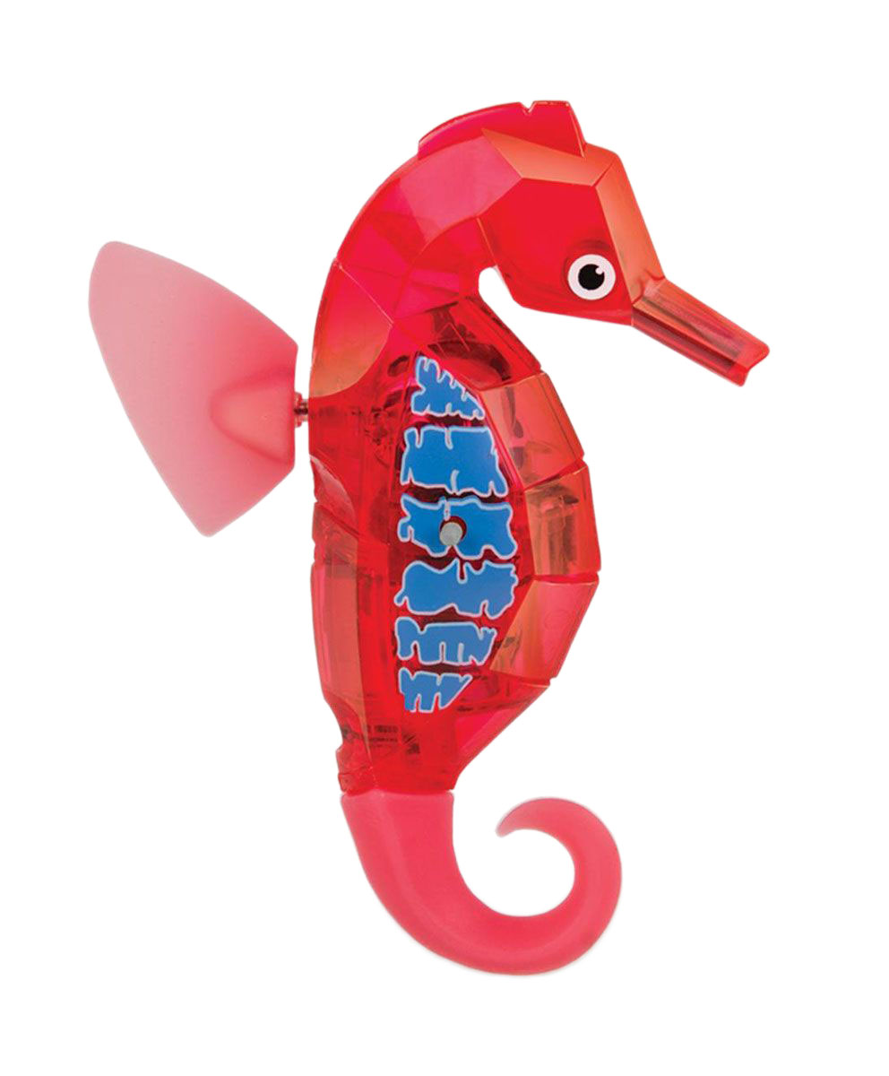 Hexbug Игровой набор Морской конек с аквариумом цвет красный460-4309_5 Hexbug Игровой набор Морской конек с аквариумом цвет красный460-4309_5Игровой набор Hexbug включает в себя небольшой круглый аквариум с одним Морским коньком. Морской конек станет верным другом и сможет украсить дом или офис. Тщательного ухода и кормления он не требует. Морской конек плавает в толще воды, время от времени погружается глубже и всплывает к поверхности, светится встроенным светодиодом. Через пять минут засыпает и уходит в энергосберегающий режим, для продолжения игры нужно постучать по аквариуму или вынуть игрушку из воды и погрузить снова.
