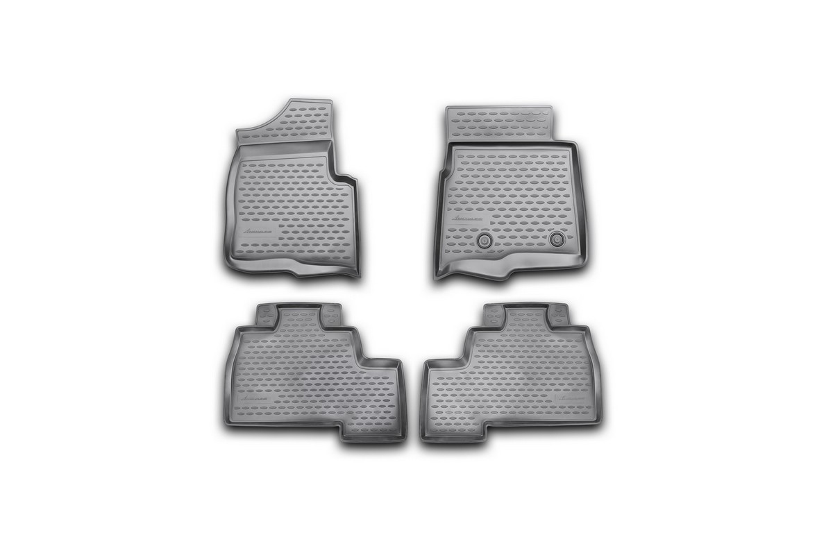 Набор автомобильных ковриков Novline-Autofamily для Ford F-150 Super Crew 2009-2014, 4 штNLC.16.38.210k Набор автомобильных ковриков Novline-Autofamily для Ford F-150 Super Crew 2009-2014, 4 штNLC.16.38.210kНабор автомобильных ковриков Novline-Autofamily, изготовленный из полиуретана, состоит из 4 ковриков, которые учитывают все особенности каждой модели автомобиля и полностью повторяют контуры пола. Полиуретановые автомобильные коврики для салона произведены из высококачественного материала, который держит форму, прочный и не пачкает обувь. Коврики в салон не только улучшат внешний вид салона вашего автомобиля, но и надежно уберегут его от пыли, грязи и сырости, а значит, защитят кузов от коррозии. Полиуретановые коврики для автомобиля гладкие, приятные и не пропускают влагу. Ковры для автомобилей надежно крепятся на полу и не скользят, что очень важно во время движения. Чистятся коврики очень просто: как при помощи автомобильного пылесоса, так и различными моющими средствами. Набор подходит для Ford F-150 Super Crew 2009-2014 годов выпуска.