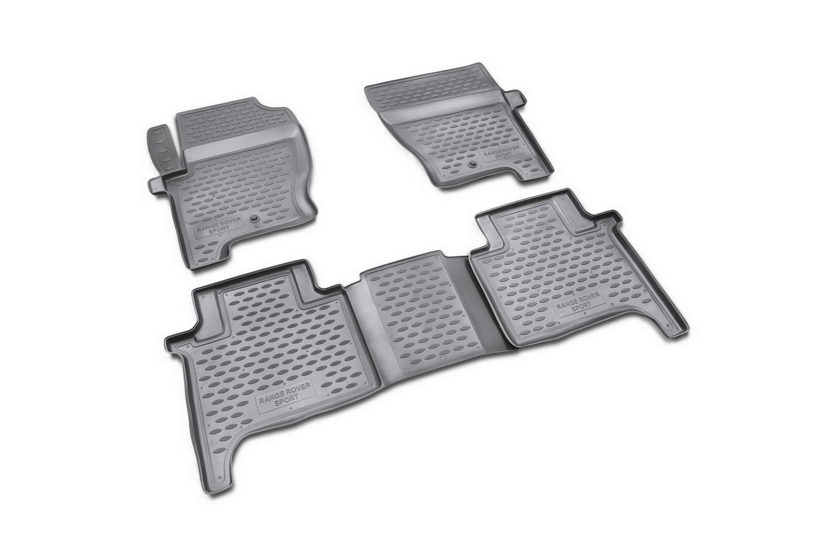 Набор автомобильных ковриков Novline-Autofamily для Land Rover Range Rover Sport 2005-2012, в салон, 4 штNLC.28.03.210 Набор автомобильных ковриков Novline-Autofamily для Land Rover Range Rover Sport 2005-2012, в салон, 4 штNLC.28.03.210Набор автомобильных ковриков Novline-Autofamily, изготовленный из полиуретана, состоит из 4 ковриков, которые учитывают все особенности каждой модели автомобиля и полностью повторяют контуры пола. Полиуретановые автомобильные коврики для салона произведены из высококачественного материала, который держит форму, прочный и не пачкает обувь. Коврики в салон не только улучшат внешний вид салона вашего автомобиля, но и надежно уберегут его от пыли, грязи и сырости, а значит, защитят кузов от коррозии. Полиуретановые коврики для автомобиля гладкие, приятные и не пропускают влагу. Ковры для автомобилей надежно крепятся на полу и не скользят, что очень важно во время движения. Чистятся коврики очень просто: как при помощи автомобильного пылесоса, так и различными моющими средствами. Набор подходит для Land Rover Range Rover Sport 2005-2012 годов выпуска.