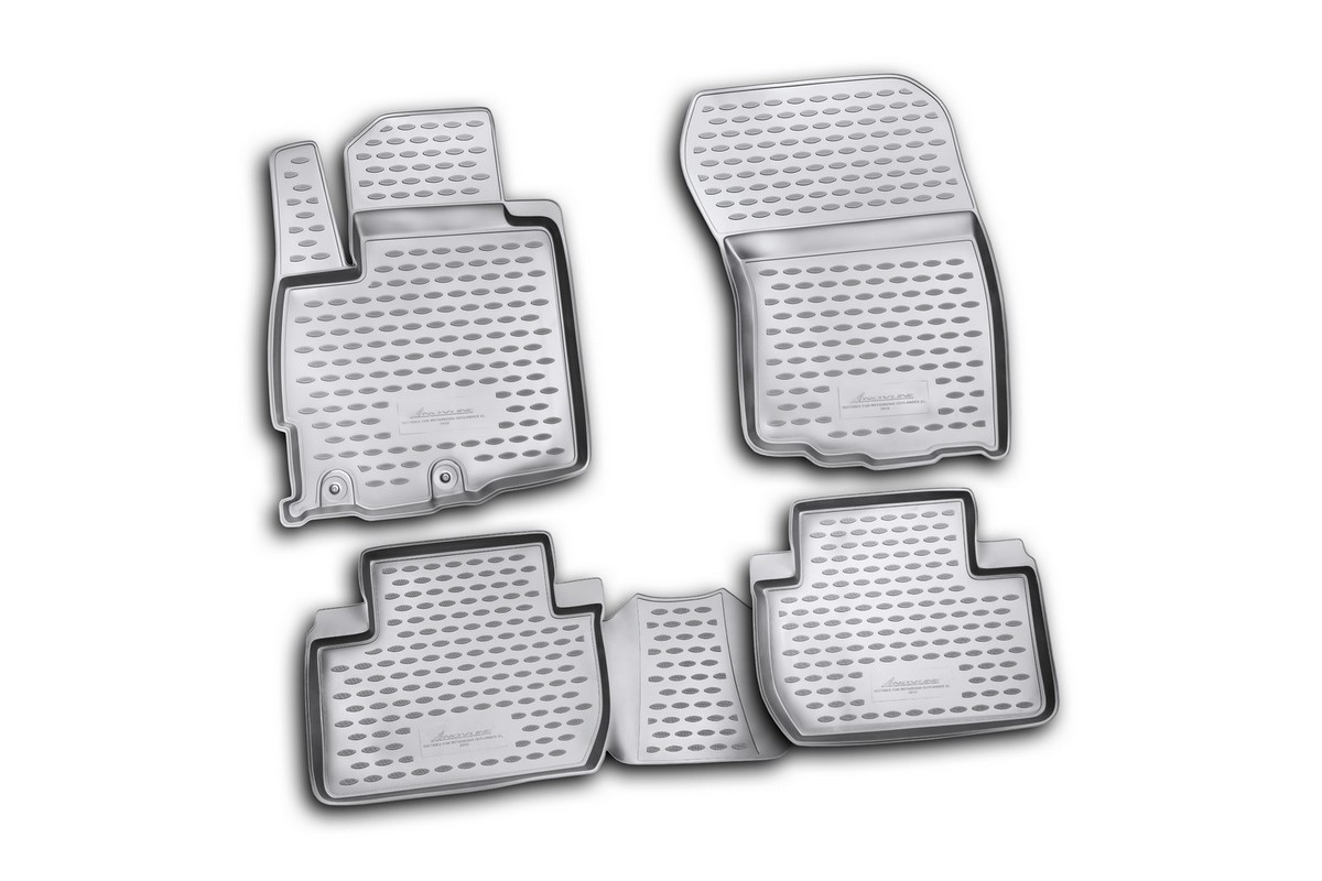 Коврики в салон автомобиля Novline-Autofamily для Mitsubishi Outlander XL, 2010 -, 4 штNLC.35.23.210 Коврики в салон автомобиля Novline-Autofamily для Mitsubishi Outlander XL, 2010 -, 4 штNLC.35.23.210Коврики Novline-Autofamily улучшат внешний вид салона автомобиля и надежно уберегут его от пыли, грязи и сырости, а значит, защитят кузов от коррозии. Полиуретановые коврики гладкие, приятные и не пропускает влагу. Полиуретановые автомобильные коврики произведены из высококачественного материала, который держит форму и не пачкает обувь. Коврики надежно крепятся на полу и не скользят, что очень важно во время движения, особенно для водителя. Изделия из полиуретана надежно удерживают грязь и влагу, при этом всегда выглядят довольно опрятно. И чистятся они очень просто: как при помощи автомобильного пылесоса, так и различными моющими средствами.