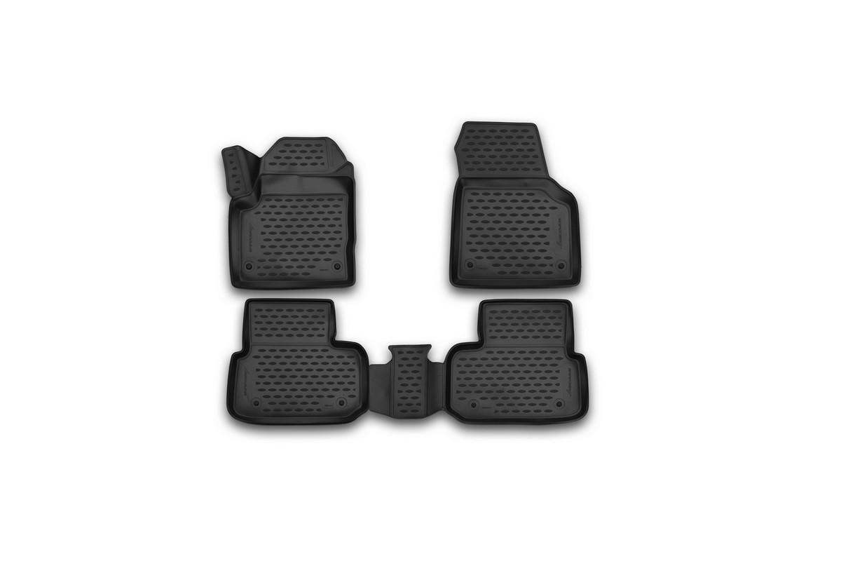 Набор автомобильных 3D-ковриков Novline-Autofamily для Land Rover Discovery Sport, 2014->, в салон, 4 штNLC.3D.28.17.210 Набор автомобильных 3D-ковриков Novline-Autofamily для Land Rover Discovery Sport, 2014->, в салон, 4 штNLC.3D.28.17.210Набор Novline-Autofamily состоит из 4 ковриков, изготовленных из полиуретана. Основная функция ковров - защита салона автомобиля от загрязнения и влаги. Это достигается за счет высоких бортов, перемычки на тоннель заднего ряда сидений, элементов формы и текстуры, свойств материала, а также запатентованной технологией 3D-перемычки в зоне отдыха ноги водителя, что обеспечивает дополнительную защиту, сохраняя салон автомобиля в первозданном виде. Материал, из которого сделаны коврики, обладает антискользящими свойствами. Для фиксации ковров в салоне автомобиля в комплекте с ними используются специальные крепежи. Форма передней части водительского ковра, уходящая под педаль акселератора, исключает нештатное заедание педалей. Набор подходит для Land Rover Discovery Sport с 2014 года выпуска.