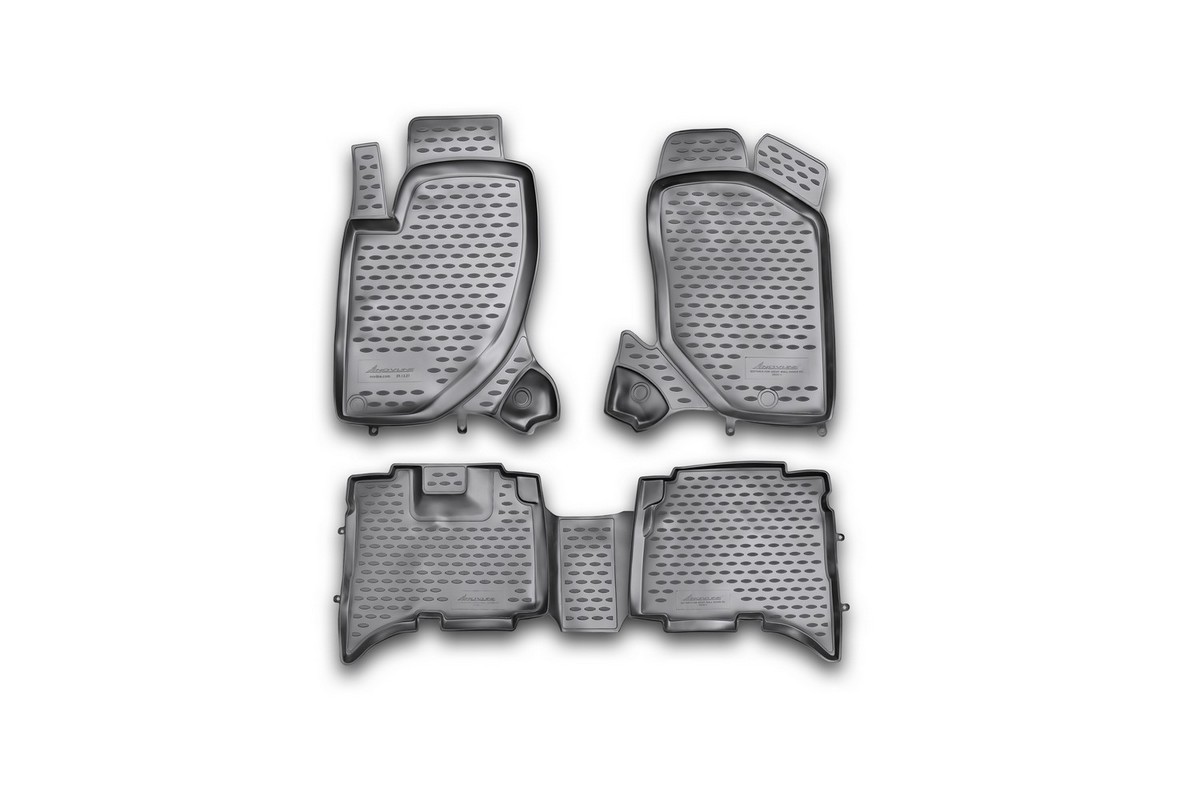Набор автомобильных ковриков Novline-Autofamily для Great Wall Hover H5 TDA 2010-, в салон, 4 штNLC.59.13.210kh Набор автомобильных ковриков Novline-Autofamily для Great Wall Hover H5 TDA 2010-, в салон, 4 штNLC.59.13.210khНабор автомобильных ковриков Novline-Autofamily, изготовленный из полиуретана, состоит из 4 ковриков, которые учитывают все особенности каждой модели автомобиля и полностью повторяют контуры пола. Полиуретановые автомобильные коврики для салона произведены из высококачественного материала, который держит форму, прочный и не пачкает обувь. Коврики в салон не только улучшат внешний вид салона вашего автомобиля, но и надежно уберегут его от пыли, грязи и сырости, а значит, защитят кузов от коррозии. Полиуретановые коврики для автомобиля гладкие, приятные и не пропускают влагу. Ковры для автомобилей надежно крепятся на полу и не скользят, что очень важно во время движения. Чистятся коврики очень просто: как при помощи автомобильного пылесоса, так и различными моющими средствами. Набор подходит для Great Wall Hover H5 TDA c 2010 годов выпуска.