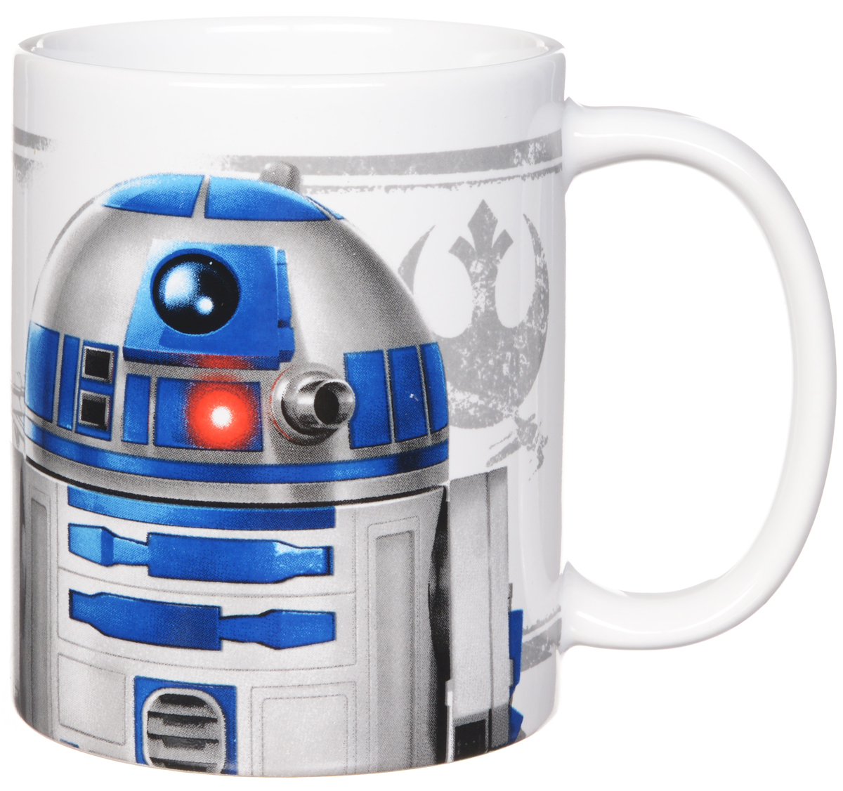 Star Wars Кружка детская R2D2 350 млSWC01-3 Star Wars Кружка детская R2D2 350 млSWC01-3Детская кружка Star Wars R2D2 станет отличным подарком для любого фаната знаменитой саги. Она выполнена из керамики белого цвета и оформлена рисунком с изображением одного из главных героев Звездных войн дроида R2D2. Большая ручка обеспечит удобство использования. Объем кружки: 350 мл. Подходит для использования в посудомоечной машине и СВЧ-печи.