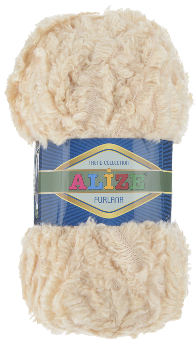 Пряжа для вязания Alize Furlana, цвет: светло-бежевый (680), 40 м, 100 г, 5 шт582007_680 Пряжа для вязания Alize Furlana, цвет: светло-бежевый (680), 40 м, 100 г, 5 шт582007_680Alize Furlana - это полушерстяная пряжа для ручного вязания, имитирующая мех с натуральной текстурой. Нить плотно скручена, гибкая, послушная. Стойкое равномерное окрашивание обеспечивает широкую палитру оттенков, высокое качество материала и используемых красителей защищает от потери цвета. Соотношение шерсти и акрила - формула практичности. Высокие тепловые характеристики сочетаются с эстетикой, носкостью и простотой ухода за вещью. Классическая пряжа для зимнего сезона, может использоваться для детской и взрослой одежды. Alize Furlana - универсальная пряжа, которая будет хорошо смотреться в узорах любой сложности. Рекомендуемые спицы для вязания: № 8-12. Комплектация: 5 мотков. Состав: 45% шерсть, 45% акрил, 10% полиамид.