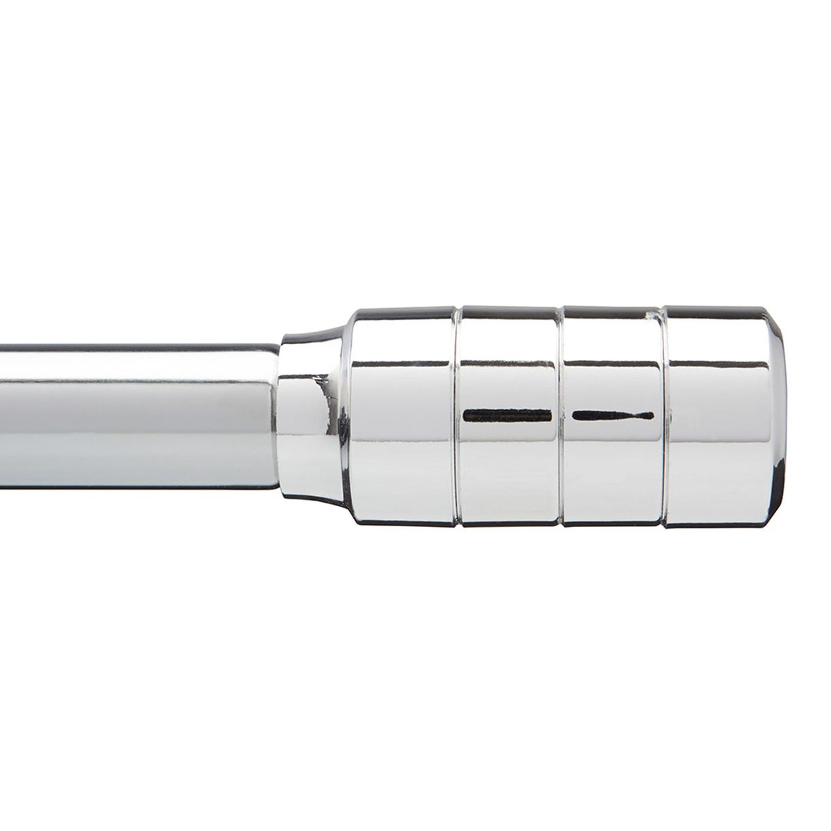 Карниз Umbra Mirage (183-366 см) хром. 244257-158244257-158 Карниз Umbra Mirage (183-366 см) хром. 244257-158244257-158Универсальный карниз для любого интерьера Mirage имеет телескопическую конструкцию, которая позволяет регулировать его длину, и стильные металлические украшения по краям. Диаметр 2,54 см. Крепления идут в комплекте.