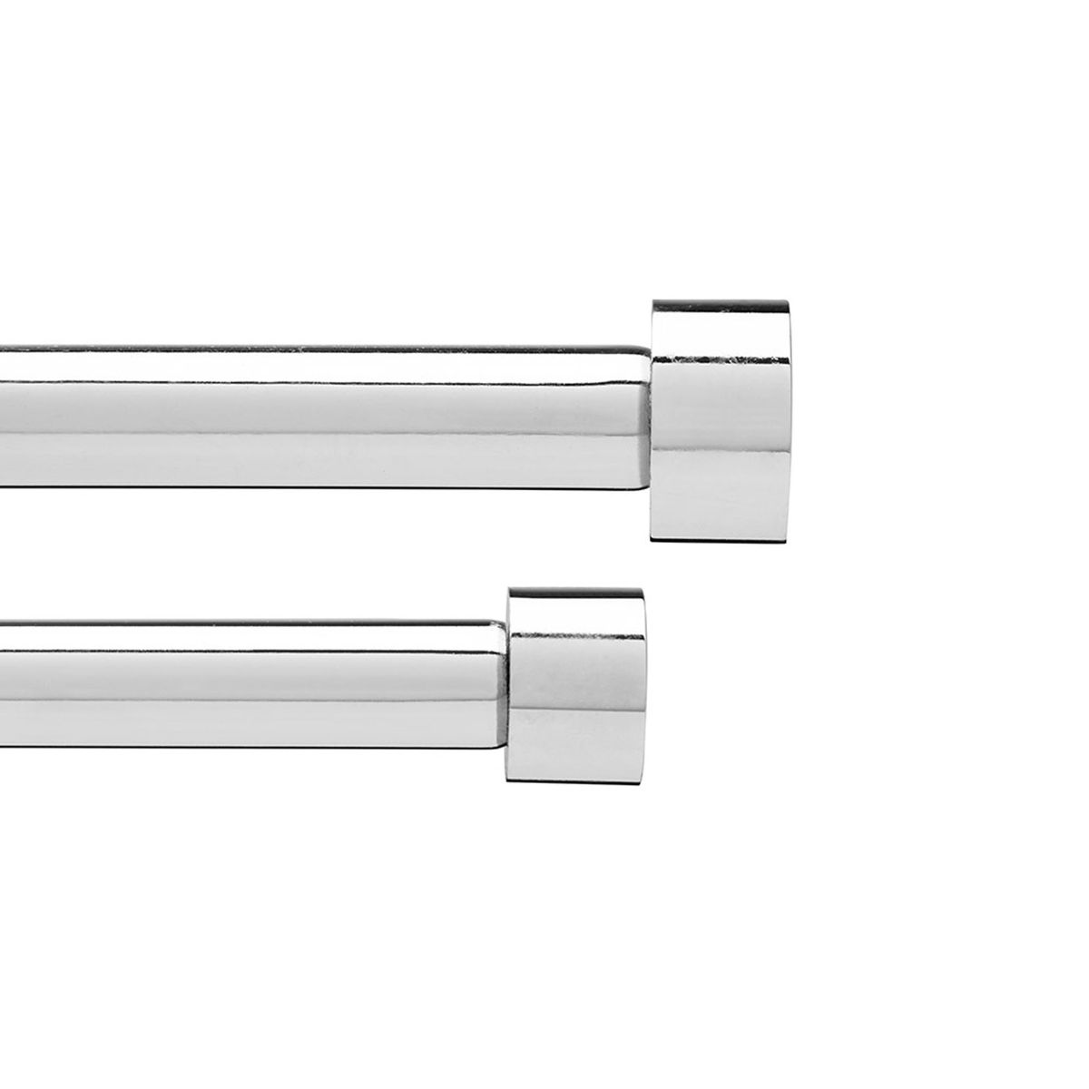 Карниз Umbra двойной Cappa (183-366 см) хром. 245967-158245967-158 Карниз Umbra двойной Cappa (183-366 см) хром. 245967-158245967-158Двойной карниз для штор Cappa имеет телескопическую конструкцию, которая позволяет регулировать его длину, и металлические украшения в виде насадок по краям. Диаметр переднего карниза 1,9 см, заднего 1,6 см. Крепления идут в комплекте.