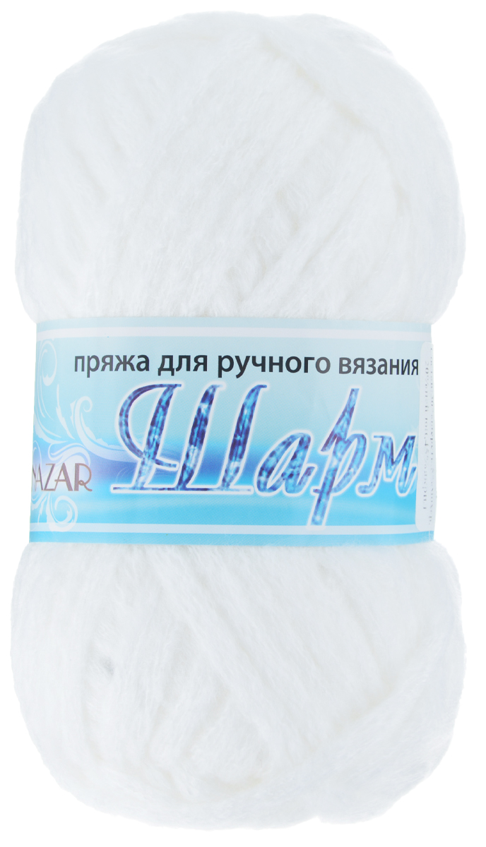 Пряжа для вязания Nazar Шарм, цвет: белый (9501), 66 м, 100 г, 5 шт580825_9501 белый Пряжа для вязания Nazar Шарм, цвет: белый (9501), 66 м, 100 г, 5 шт580825_9501 белыйПряжа Nazar Шарм толстая, но в то же время легкая и мягкая, благодаря специальному шнуровому плетению. Идеально подходит для вязания шапок, шарфов, теплых кофт и свитеров. Быстро вяжется на спицах №6-№8. Соотношение шерсти и акрила - формула практичности. Высокие тепловые характеристики сочетаются с эстетикой, носкостью и простотой ухода за вещью. Классическая пряжа для зимнего сезона, может использоваться для детской и взрослой одежды. Nazar Шарм - универсальная пряжа, которая будет хорошо смотреться в узорах любой сложности. Состав: 30% шерсть, 5% мохер, 20% нейлон, 45% акрил.