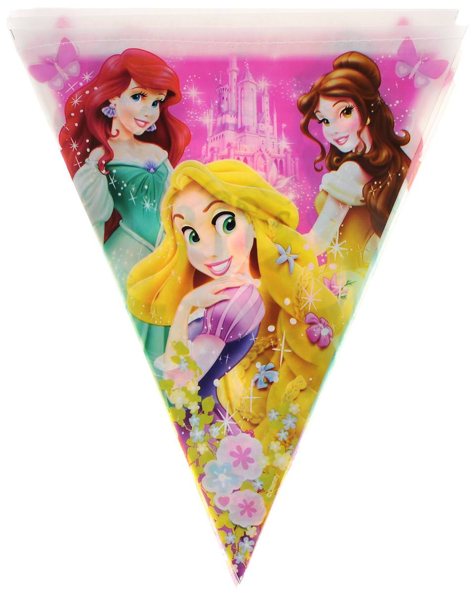 Веселая затея Гирлянда-вымпел Disney Принцессы1505-0 Веселая затея Гирлянда-вымпел Disney Принцессы1505-0Гирлянда-вымпел Веселая затея С днем рождения: Disney Принцессы выполнена из полиэтилена и украшена изображениями принцесс из диснеевских сказок. Гирлянда скрепляется с помощью полиэтиленовой ленты, прошитой нитью. Такая гирлянда украсит ваш праздник и подарит отличное настроение. Длина гирлянды: 360 см. Размер вымпела: 27,5 см х 22 см.
