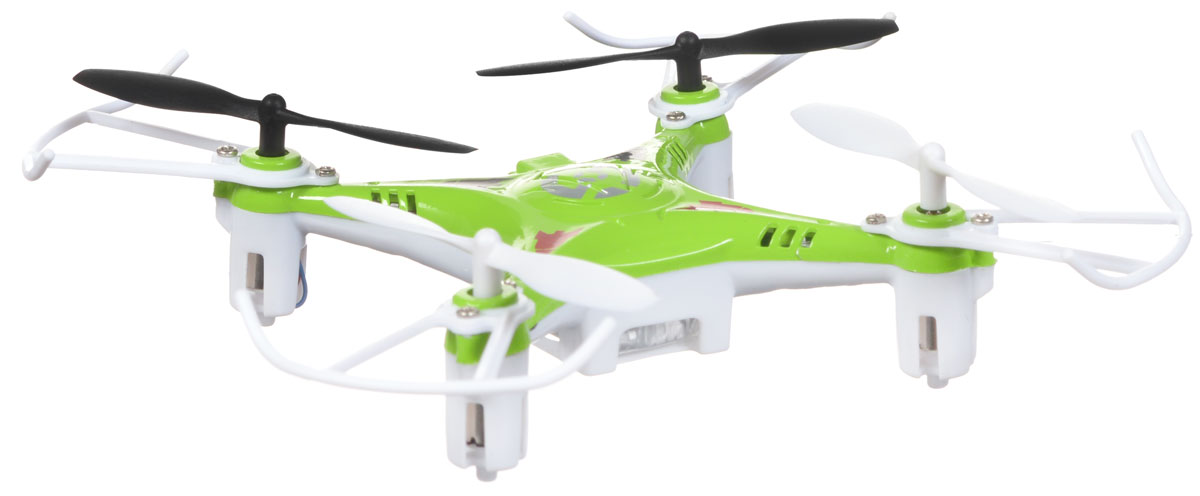 Bayang Toy Квадрокоптер на радиоуправлении X7 цвет зеленыйX7 Bayang Toy Квадрокоптер на радиоуправлении X7 цвет зеленыйX7Квадрокоптер Х7 c инфракрасным четырехканальным управлением будет отличной покупкой для начинающих пилотов. Благодаря своей невысокой цене и отличным полетным характеристикам, каждый человек сможет приобщиться к увлекательному миру квадрокоптеров. Квадрокоптер имеет небольшие размеры, а также оснащен дополнительной защитой, которая делает его устойчивым при ударах и падениях, поэтому его можно эксплуатировать как на улице так и в помещении. И самое главное, он способен переворачиваться в воздухе на 360 градусов! Модель работает от встроенного аккумулятора, который можно заряжать от USB-шнура (входит в комплект). Для работы пульта управления необходимо докупить 4 батарейки напряжением 1,5V типа АА (в комплект не входят).