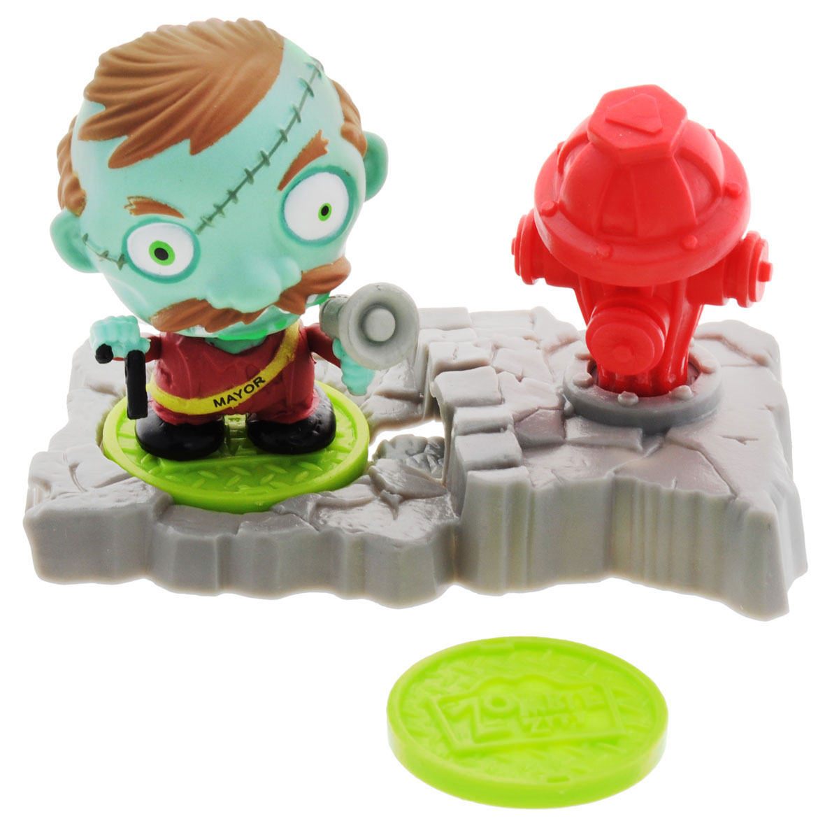 Zombie Zity Игровой набор Ловушка для зомби Пожарный гигант4382859_пожарный гидрант Zombie Zity Игровой набор Ловушка для зомби Пожарный гигант4382859_пожарный гидрантИгровой набор Ловушка для зомби: Пожарный гигант обязательно порадует малыша. Маленьким ловцам зомби просто необходима специальная техника. Поэтому такая ловушка для зомби придется как раз кстати. Игрушка выполнена из высококачественных материалов и абсолютно безопасна для малыша. Комплект содержит фигурку майора и ловушку - пожарного гиганта. Игра с таким набором помогает развитию мелкой моторики и воображения.