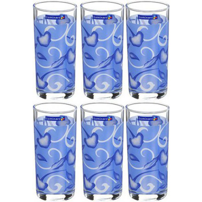 Набор стаканов Luminarc Plenitude Blue, 6 шт, 270 млD2267 Набор стаканов Luminarc Plenitude Blue, 6 шт, 270 млD2267Набор Luminarc Plenitude Blue состоит из 6 стаканов. Изделия выполнены из высококачественного прочного стекла и декорированы красивым цветочным изображением. Набор прекрасно подходит для сока, воды, лимонада и других напитков. Изделия устойчивы к повреждениям и истиранию, в процессе эксплуатации не впитывают запахи и сохраняют первоначальные краски. Посуда Luminarc обладает не только высокими техническими характеристиками, но и красивым эстетичным дизайном. Luminarc - это современная, красивая, практичная столовая посуда. Можно мыть в посудомоечной машине. Объем стакана: 270 мл. Диаметр стакана (по верхнему краю): 6 см. Высота стакана: 13,5 см.