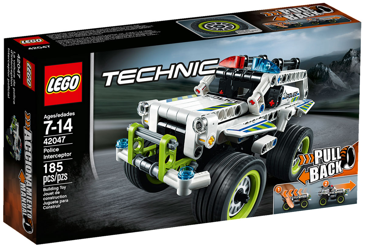 LEGO Technic Конструктор Полицейский патруль 4204742047 LEGO Technic Конструктор Полицейский патруль 4204742047Ускоряйтесь с головокружительной скоростью на этой удивительной модели, раскрашенной в белый, светло-зеленый и черный цвета с крутыми полицейскими наклейками и имеющей огромные экстра-широкие колесные диски с низкопрофильными шинами, красные и синие проблесковые полицейские маячки и тяжелый дополнительный бампер. Активируйте мощный инерционный двигатель, чтобы запустить полицейскую машину! Набор включает в себя 185 разноцветных пластиковых элементов. Конструктор - это один из самых увлекательных и веселых способов времяпрепровождения. Ребенок сможет часами играть с конструктором, придумывая различные ситуации и истории.