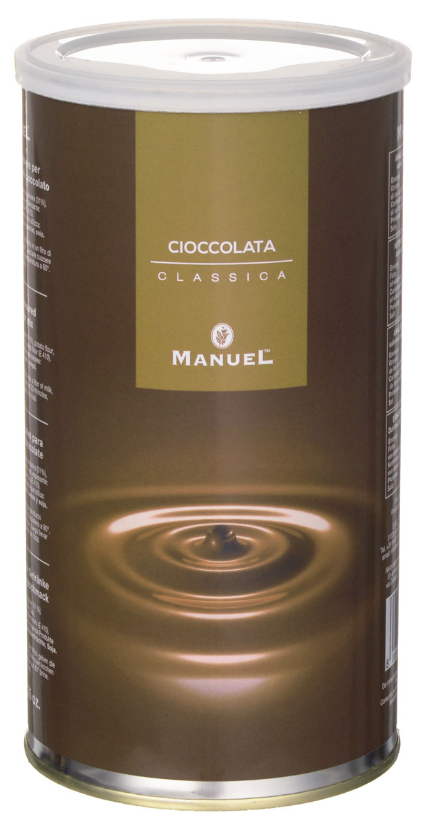Manuel Горячий шоколад, 1000 г (ж/б)8006536200091 Manuel Горячий шоколад, 1000 г (ж/б)8006536200091Специально для сладкоежек и почитателей шоколада итальянская компания Manuel предлагает превосходный горячий шоколад. Он производится из высококачественного какао-порошка, а густая и насыщенная консистенция напитка делает его превосходной альтернативой утренней чашки кофе.